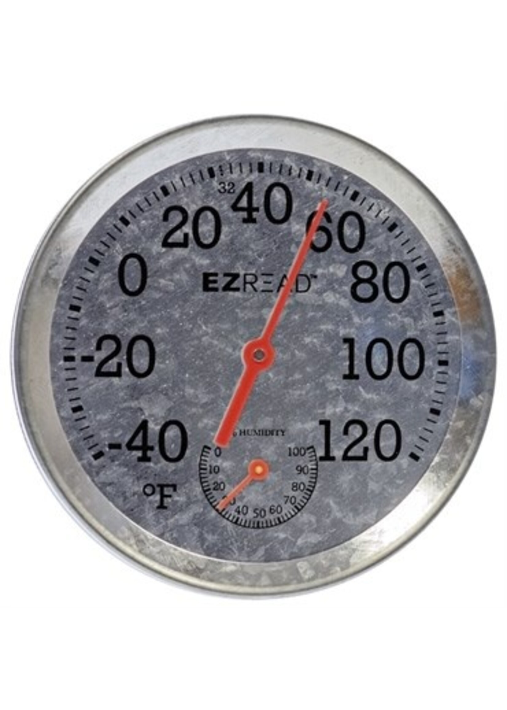 EZ READ 8" EZ Read Metal Dial Thermometer/Hygrometer