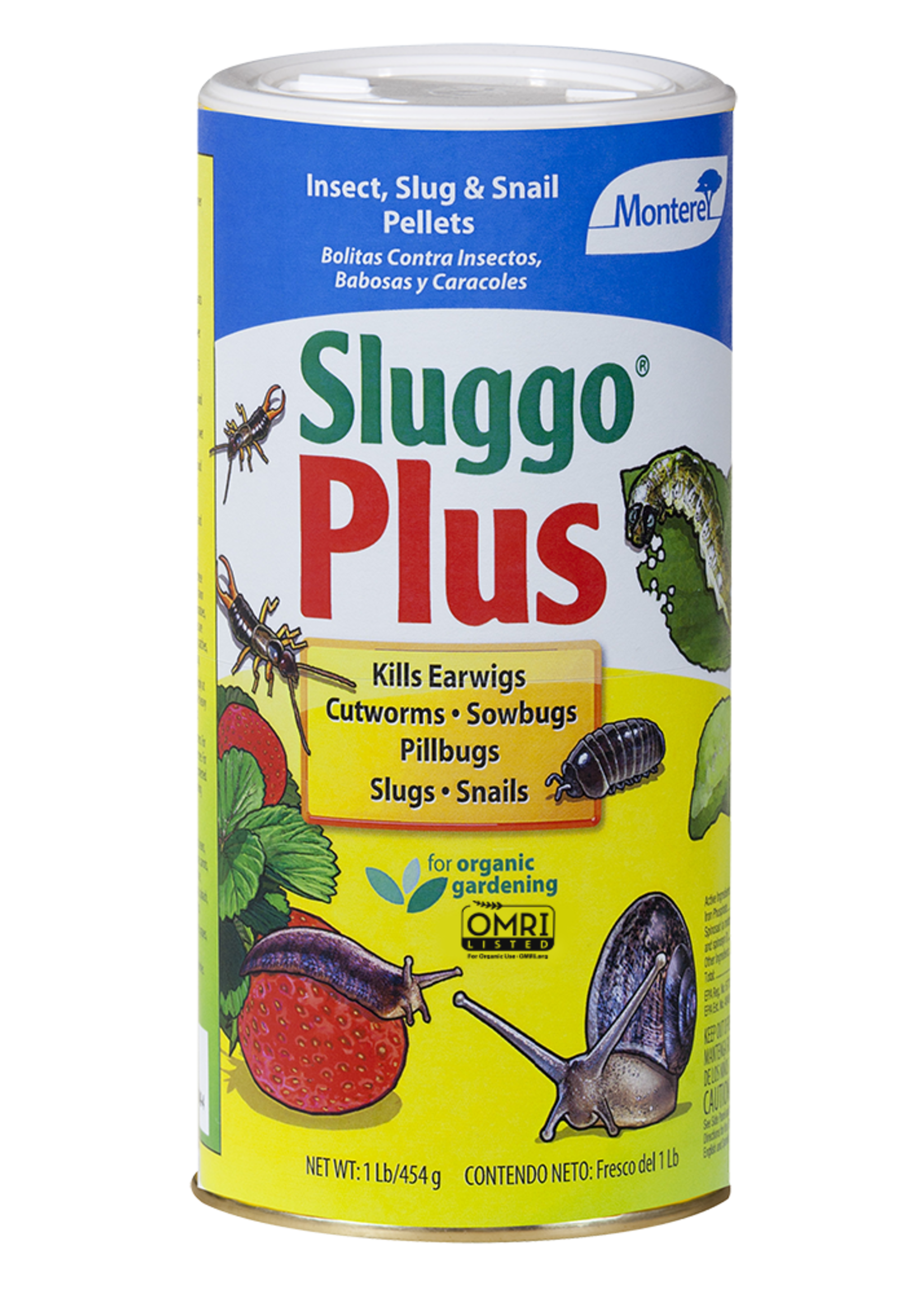 Monterey Lawn & Garden Products Sluggo Plus Insect Slug and Snail Pellets 1LB