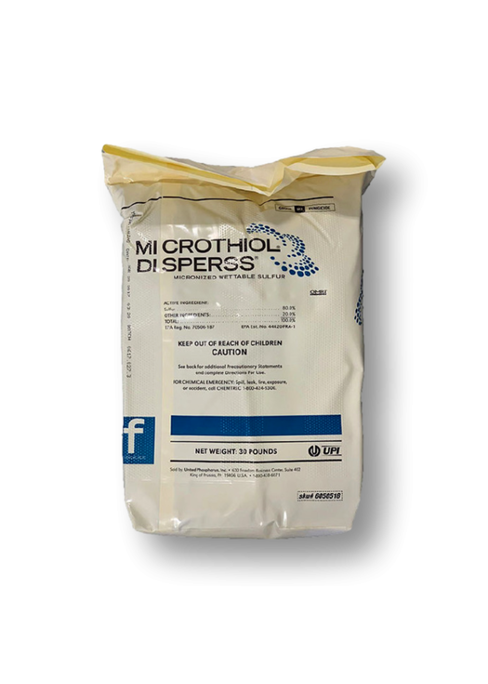 UPL Microthiol Disperss Micronized Wettable Sulfur 30lb