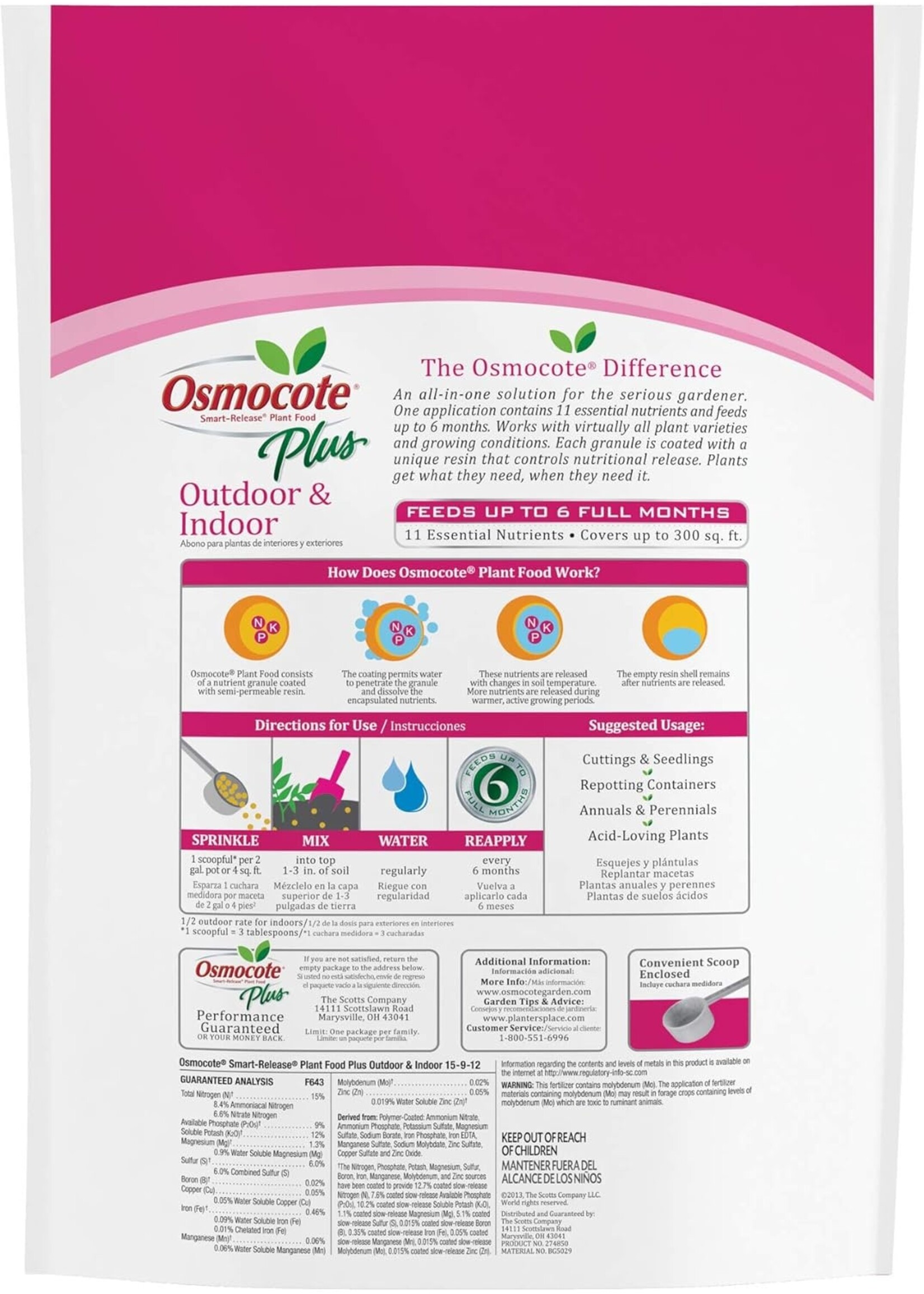 Osmocote Osmocote Plus Outdoor & Indoor Smart Release 15-9-12