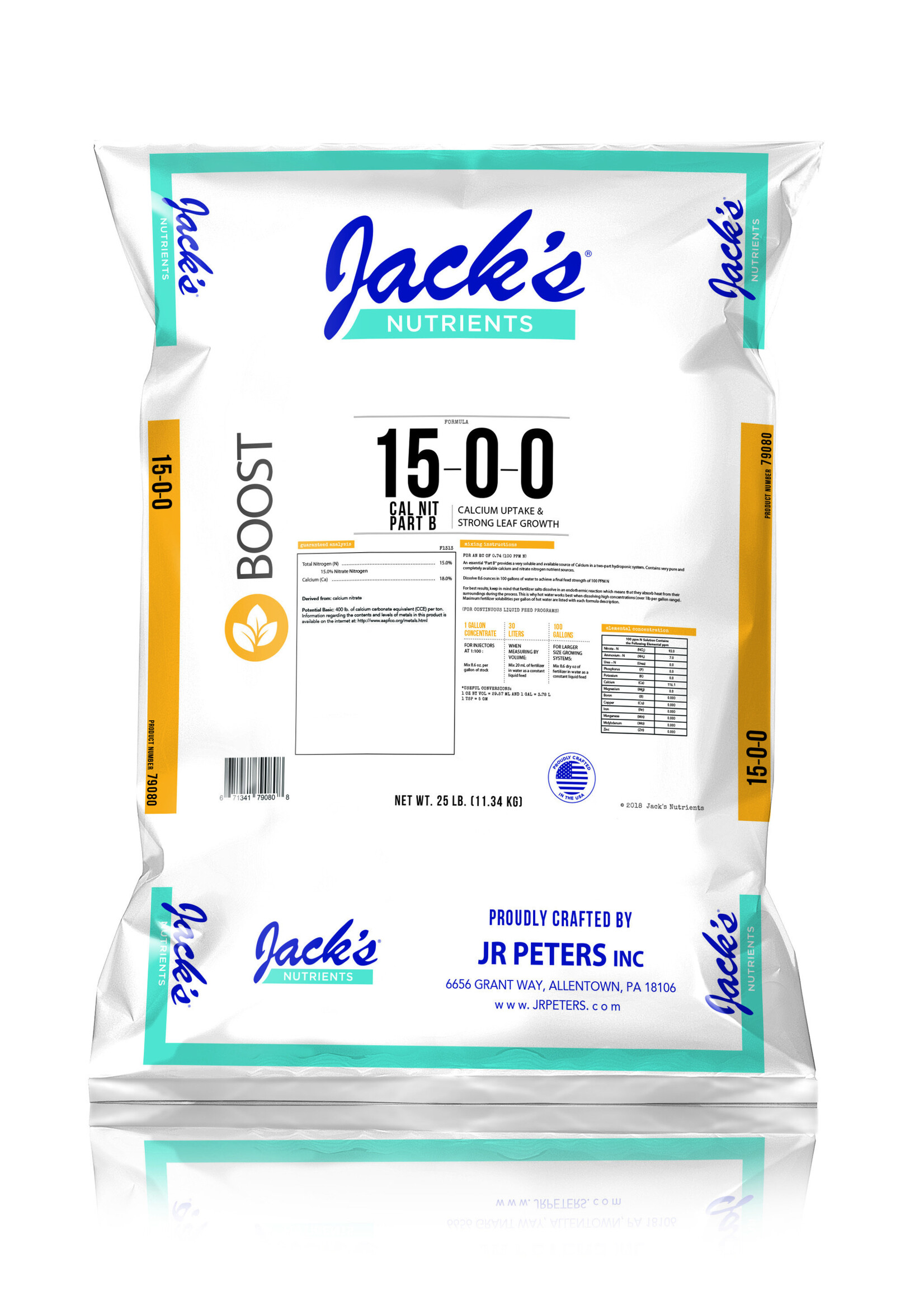 Jack's Nutrients Jack's Nutrients Part B Boost Calcium Nitrate 15-0-0