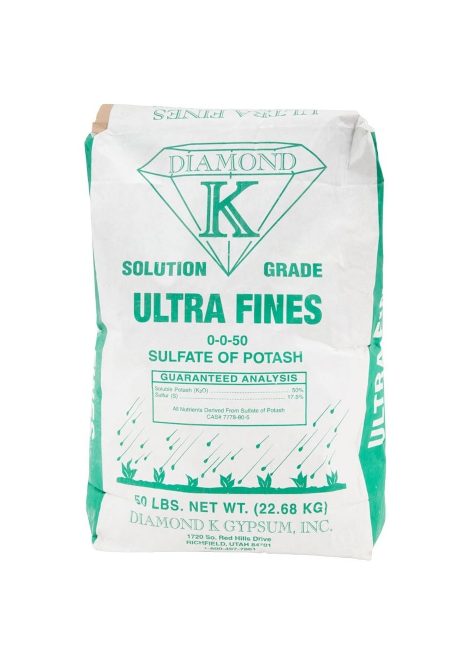 Diamond K Diamond K Potassium Ultra Fines Sulfate of Potash 0-0-50 50LB