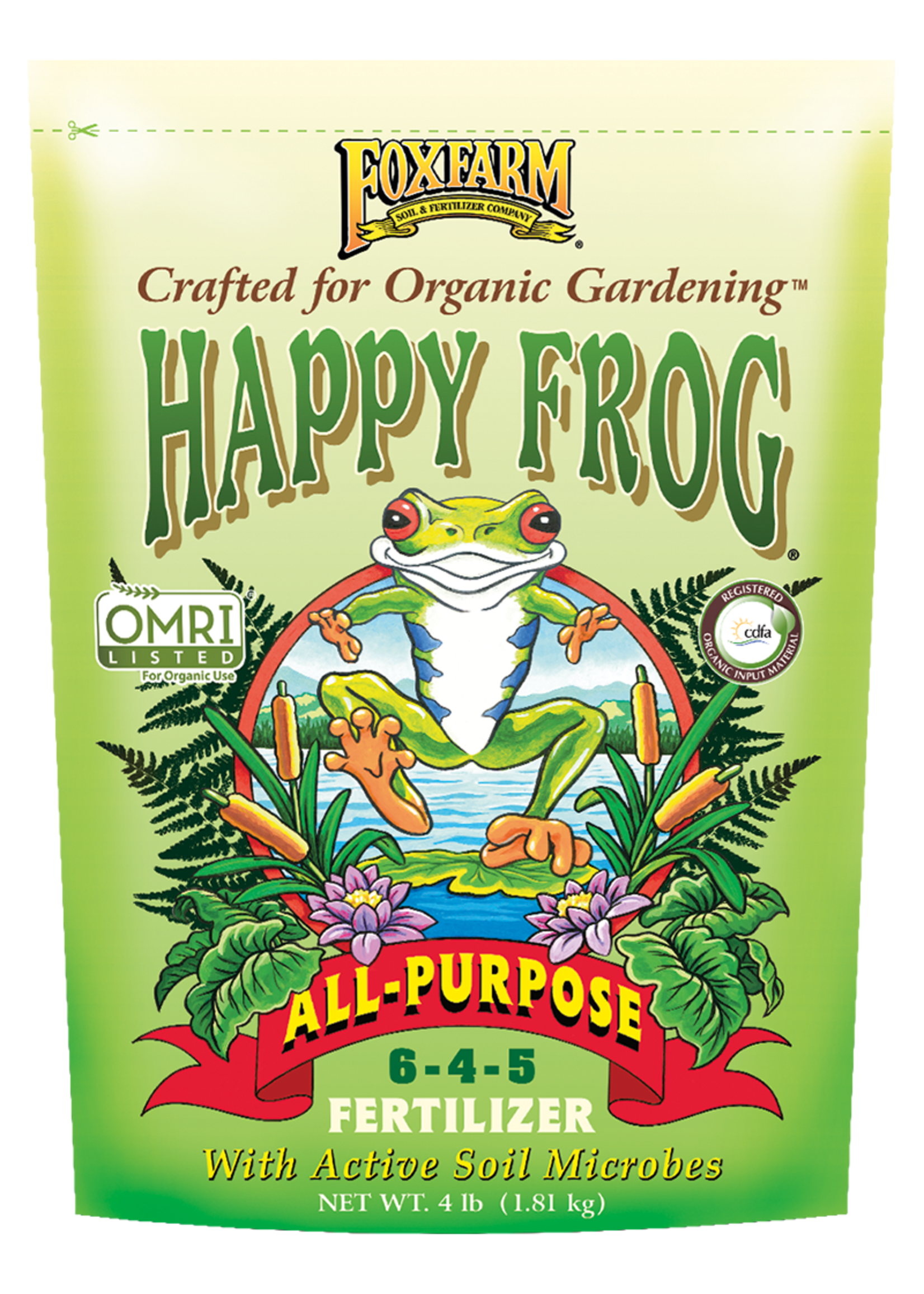FoxFarm Happy Frog All Purpose Fertilizer 6-4-5 4LB