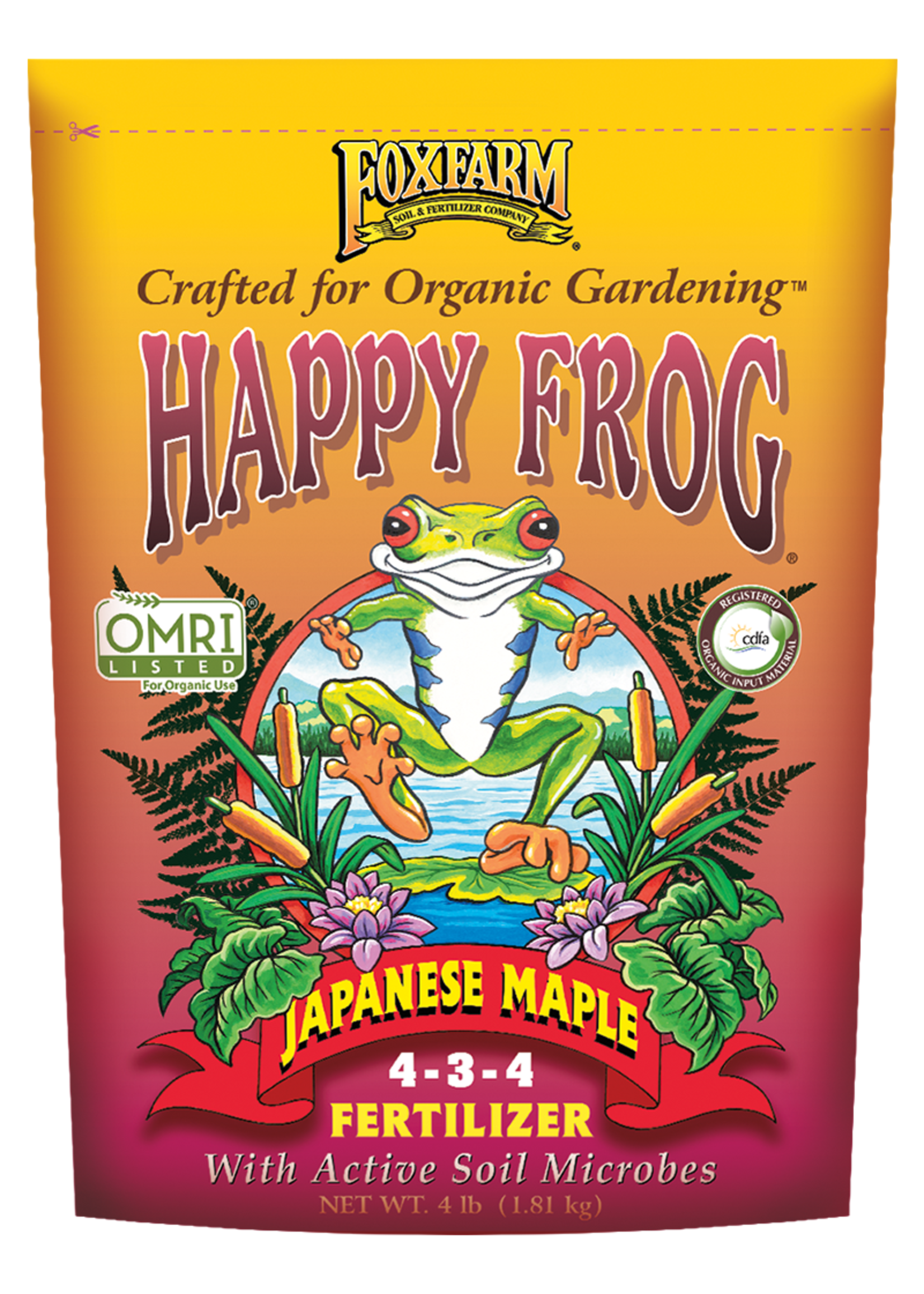 FoxFarm Happy Frog Japanese Maple 4-3-4 Fertilizer 4LB