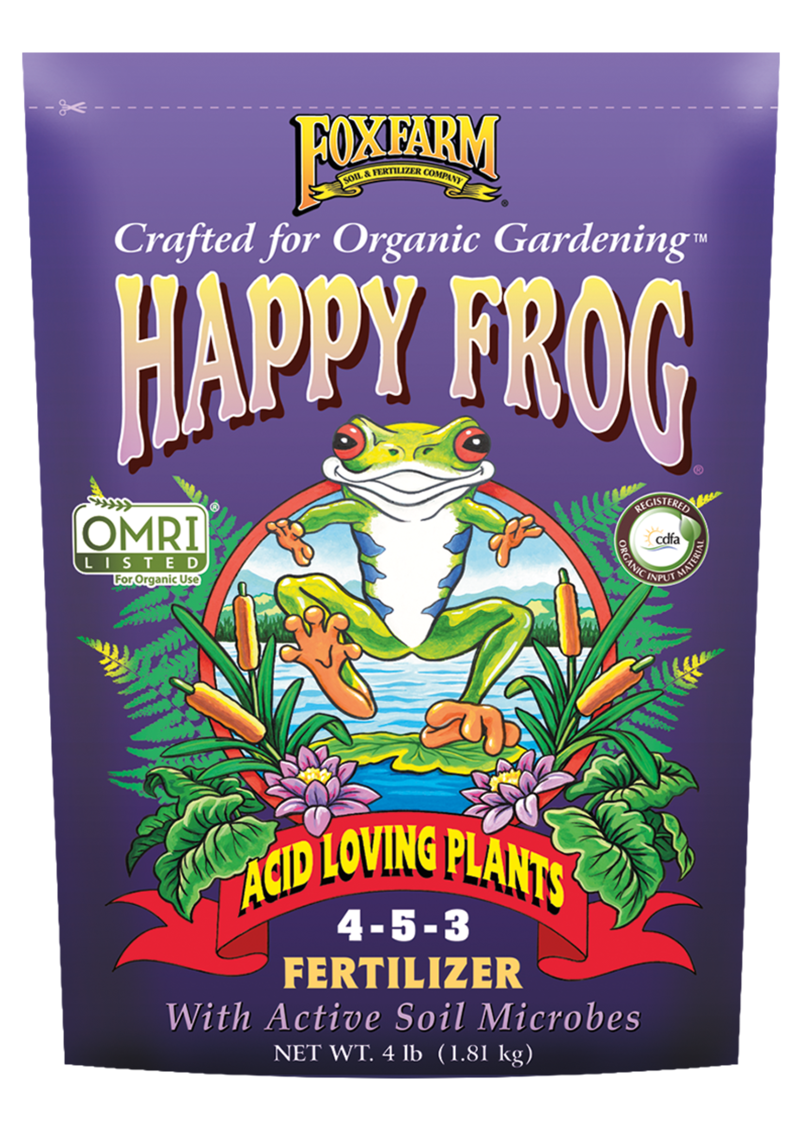 FoxFarm Happy Frog Acid Loving Plants Fertilizer 4-5-3 4LB