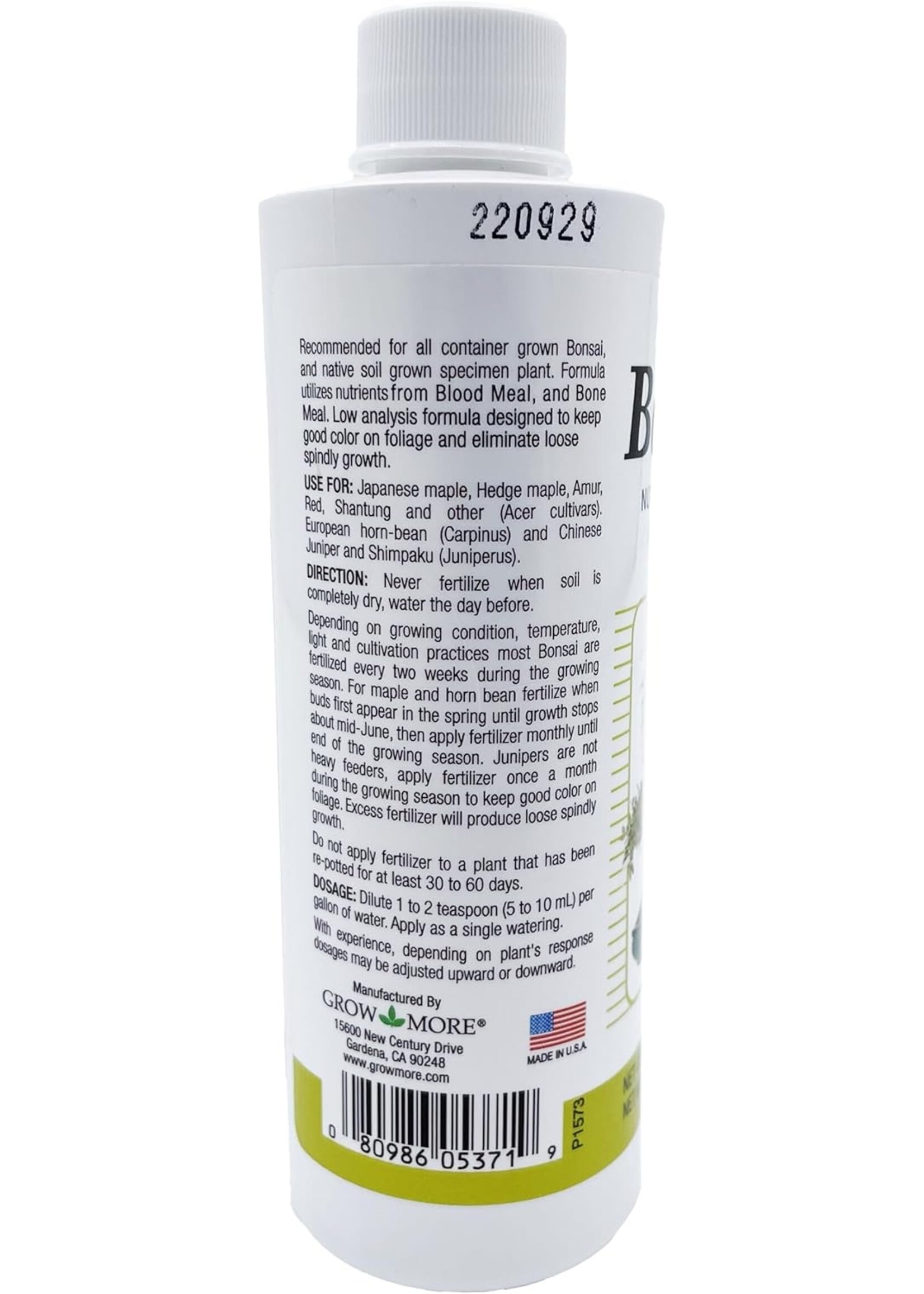 Grow More Grow More Bonsai Food 1-1-1 8oz