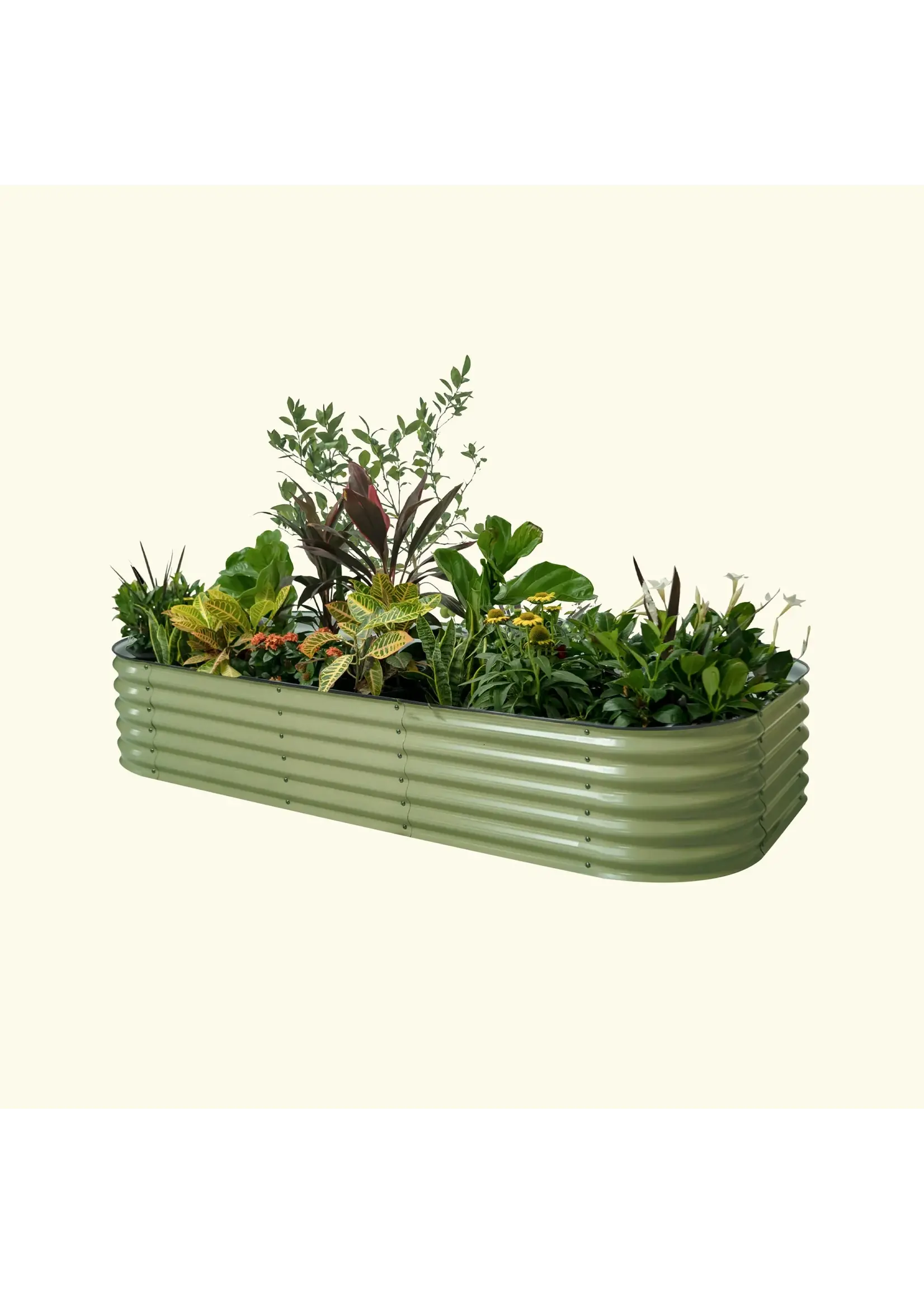 Vego Garden Vego Garden 17 Inch Tall 10-In-1 Modular Raised Bed Olive Green