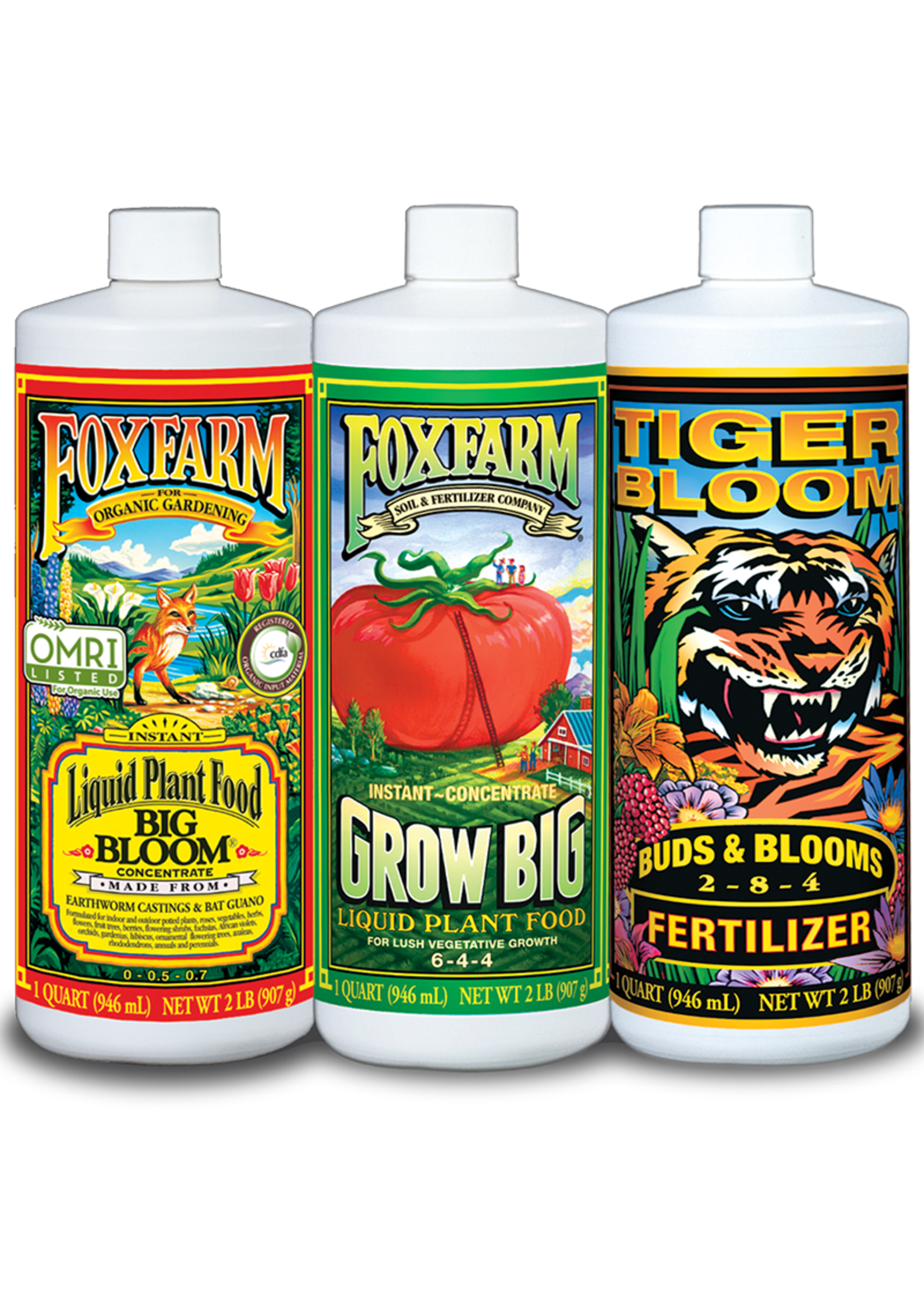 FoxFarm FoxFarm Soil Liquid Nutrients Trio Pack of 3 Quarts