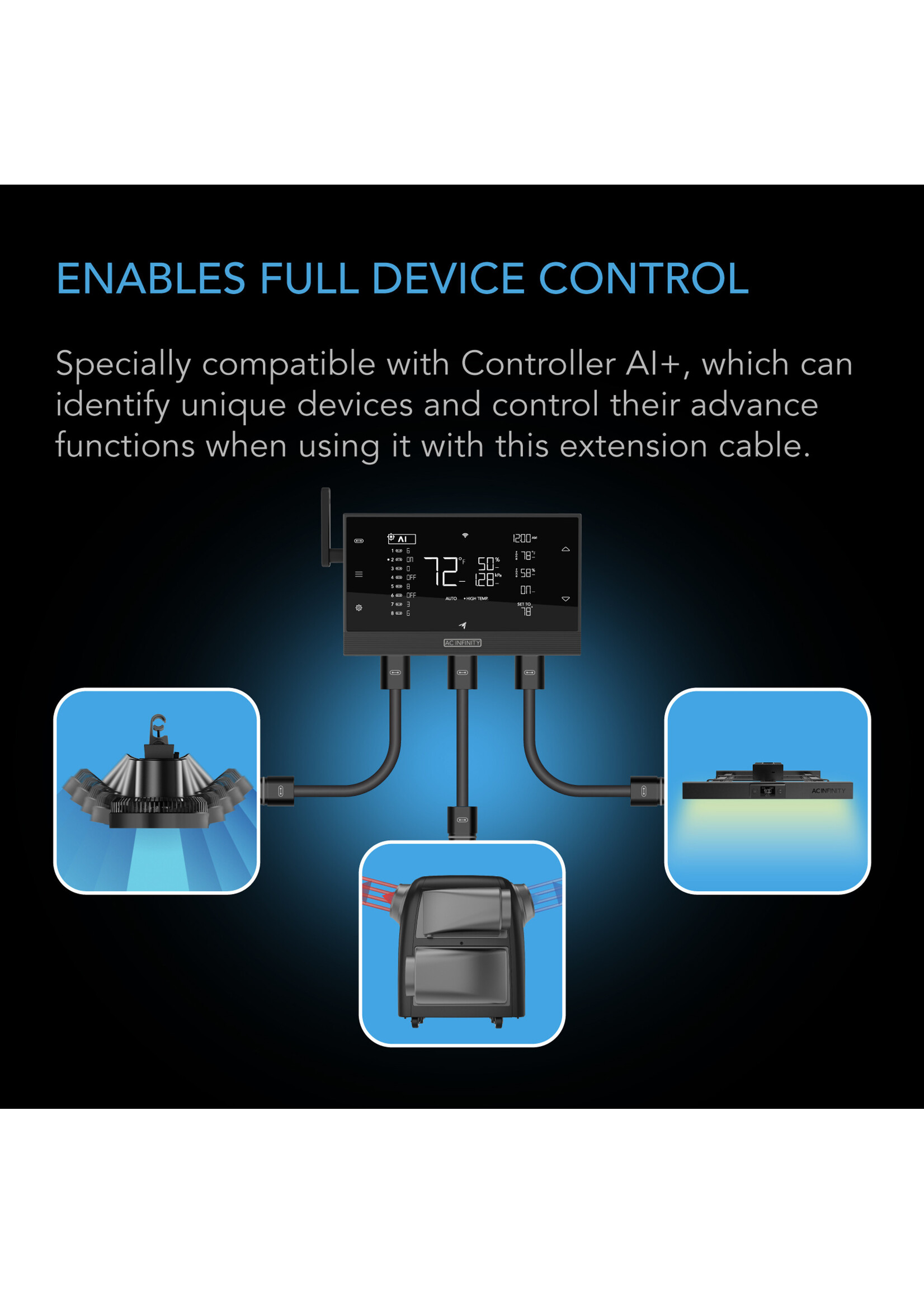 AC Infinity UIS TO UIS EXTENSION GEN 2 AC-EXH9