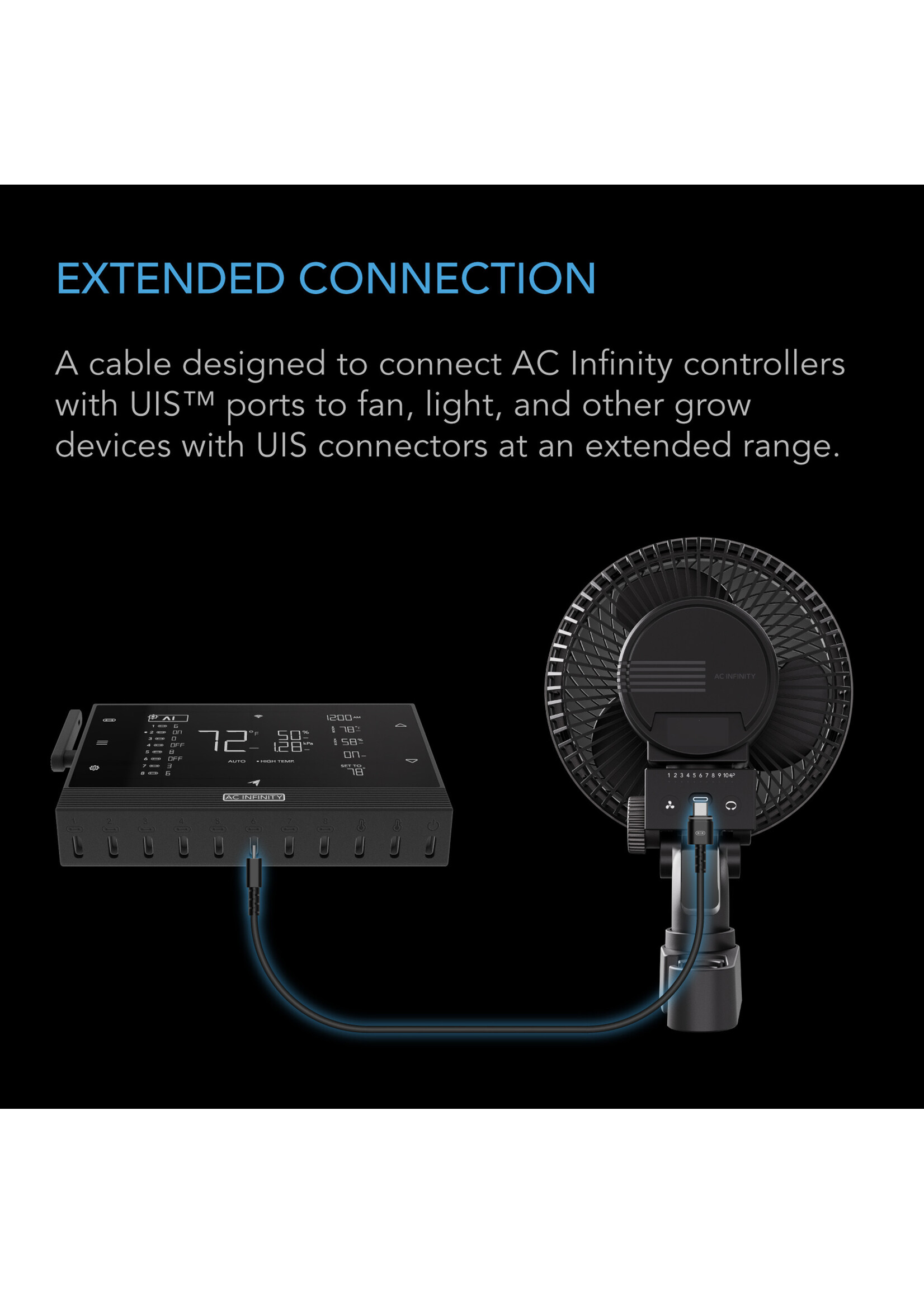 AC Infinity UIS TO UIS EXTENSION GEN 2 AC-EXH9