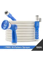 Pocket Hose Pocket Hose White Marine Hose with Nozzle 100FT