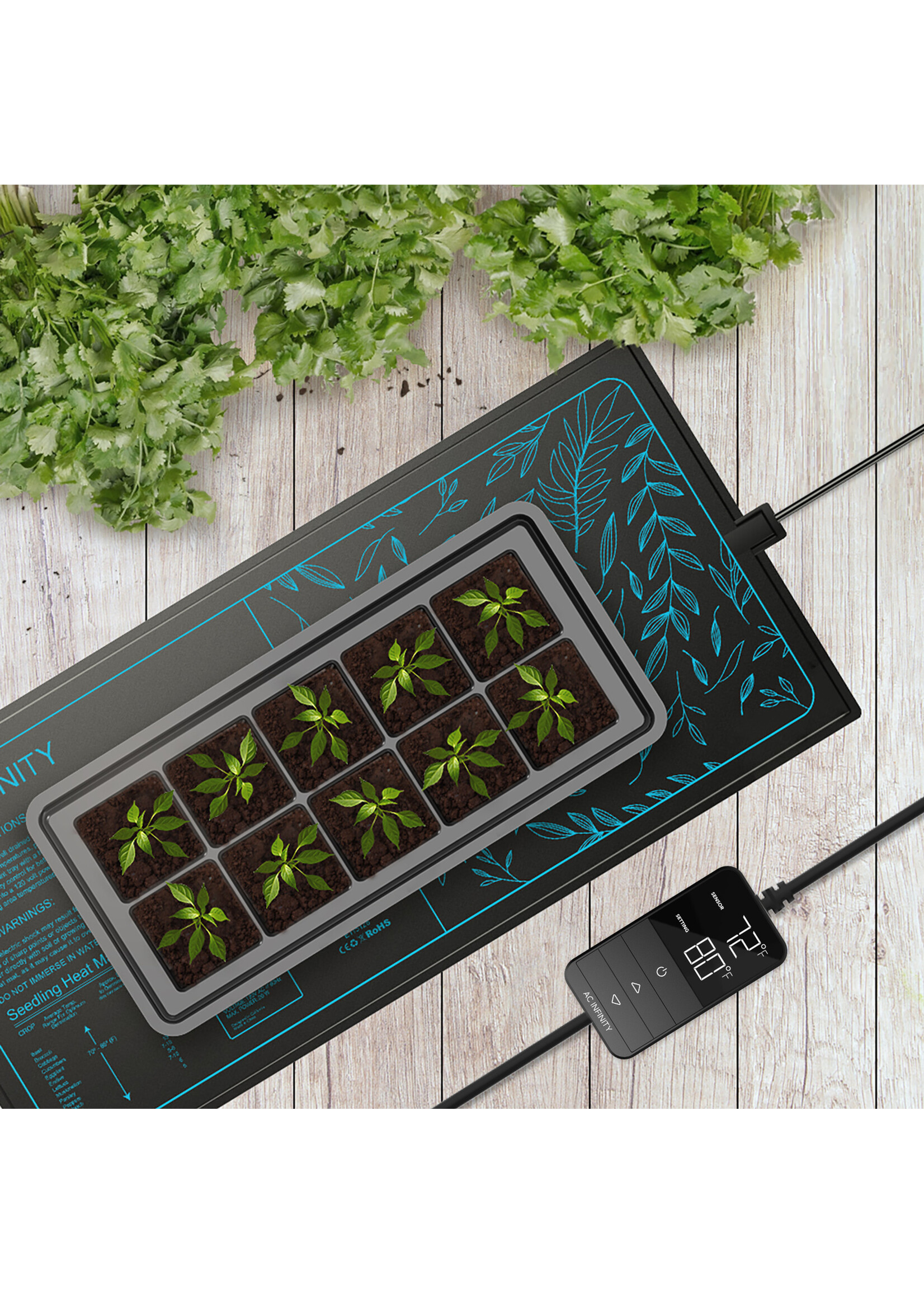 Suncore H7 Seedling Heat Mat with Heat Controller, IP-67waterproof , 48" X 20.75"
