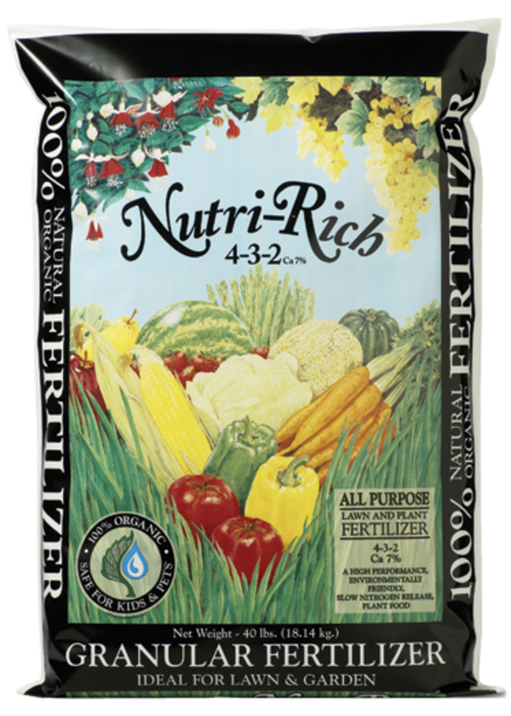 Stutzman Nutri-Rich Granules Organic Fertilizer 4-3-2 40LB