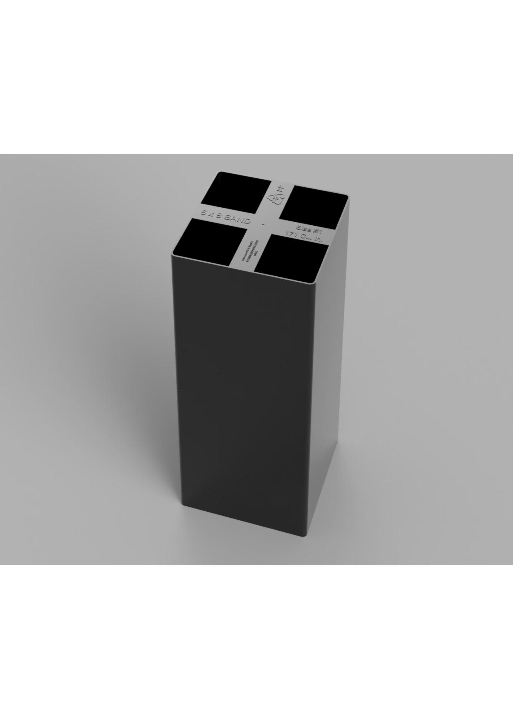 ANDERSON DIE & MFG. COMPANY Anderson Tree Band Square Pot 4-1/16 Inch x 10 Inch Tall EACH