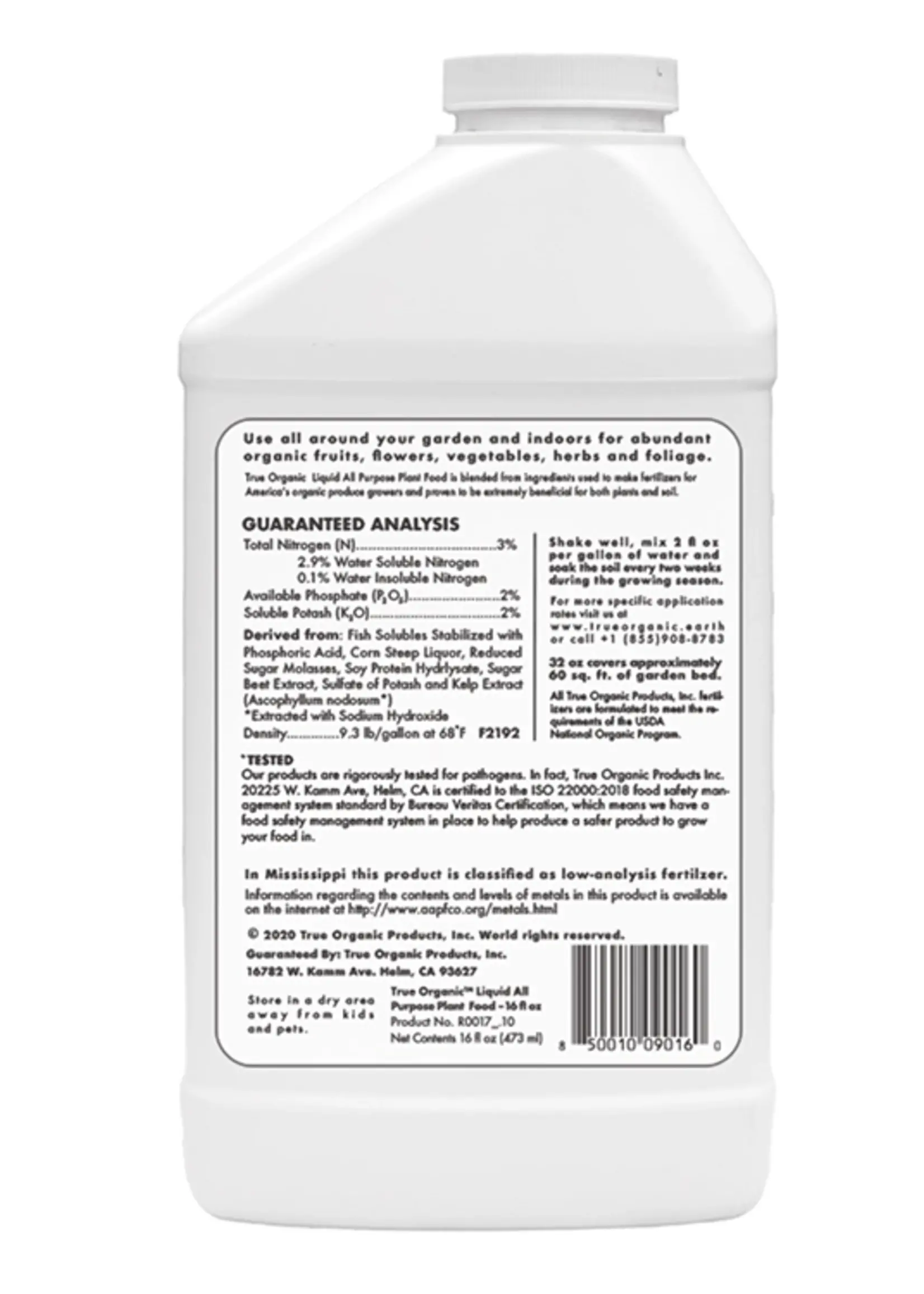 True Organic True Organic Liquid All Purpose Plant Food (3-2-2) 32oz