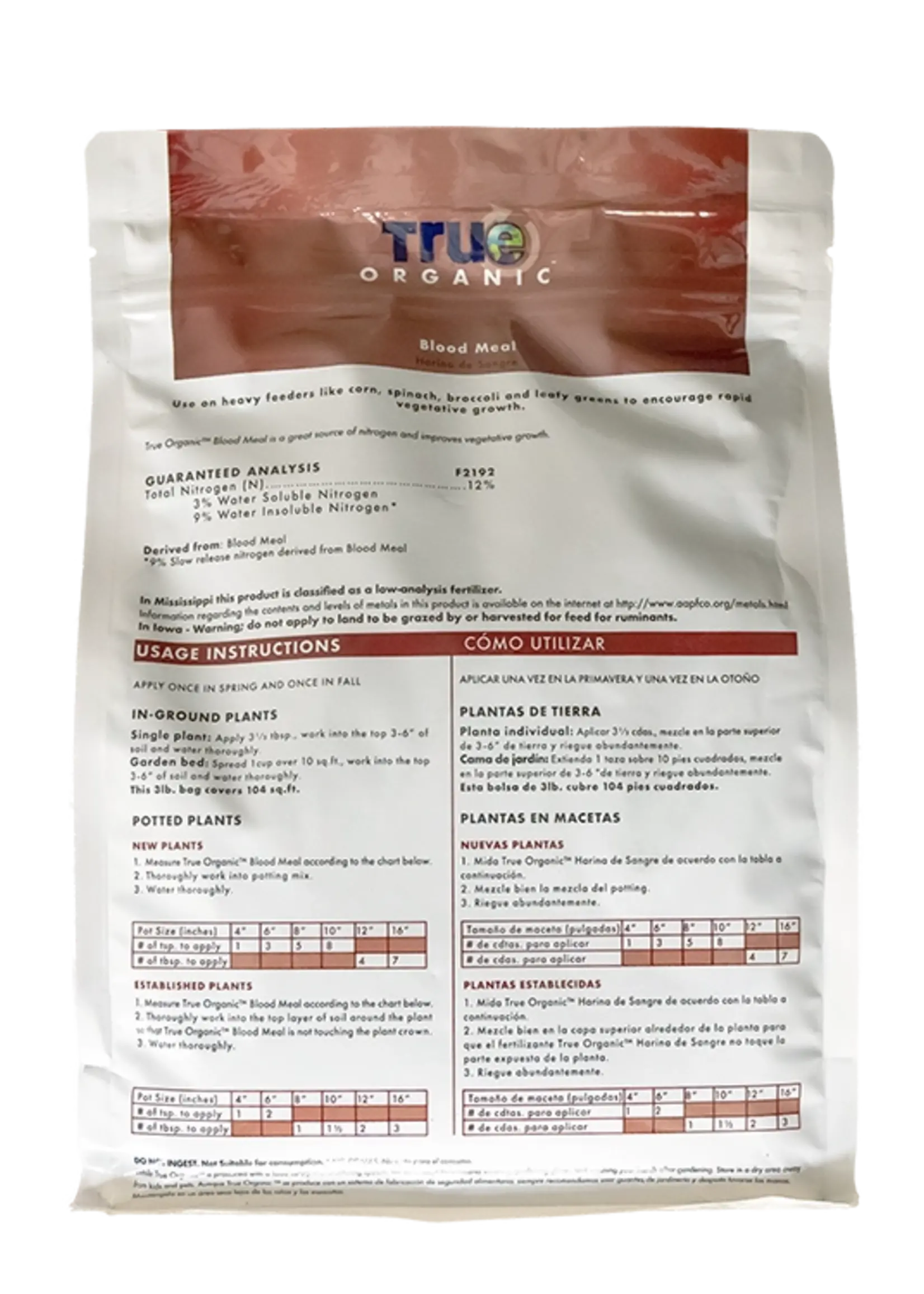 True Organic True Organic Blood Meal (12-0-0) 3LB