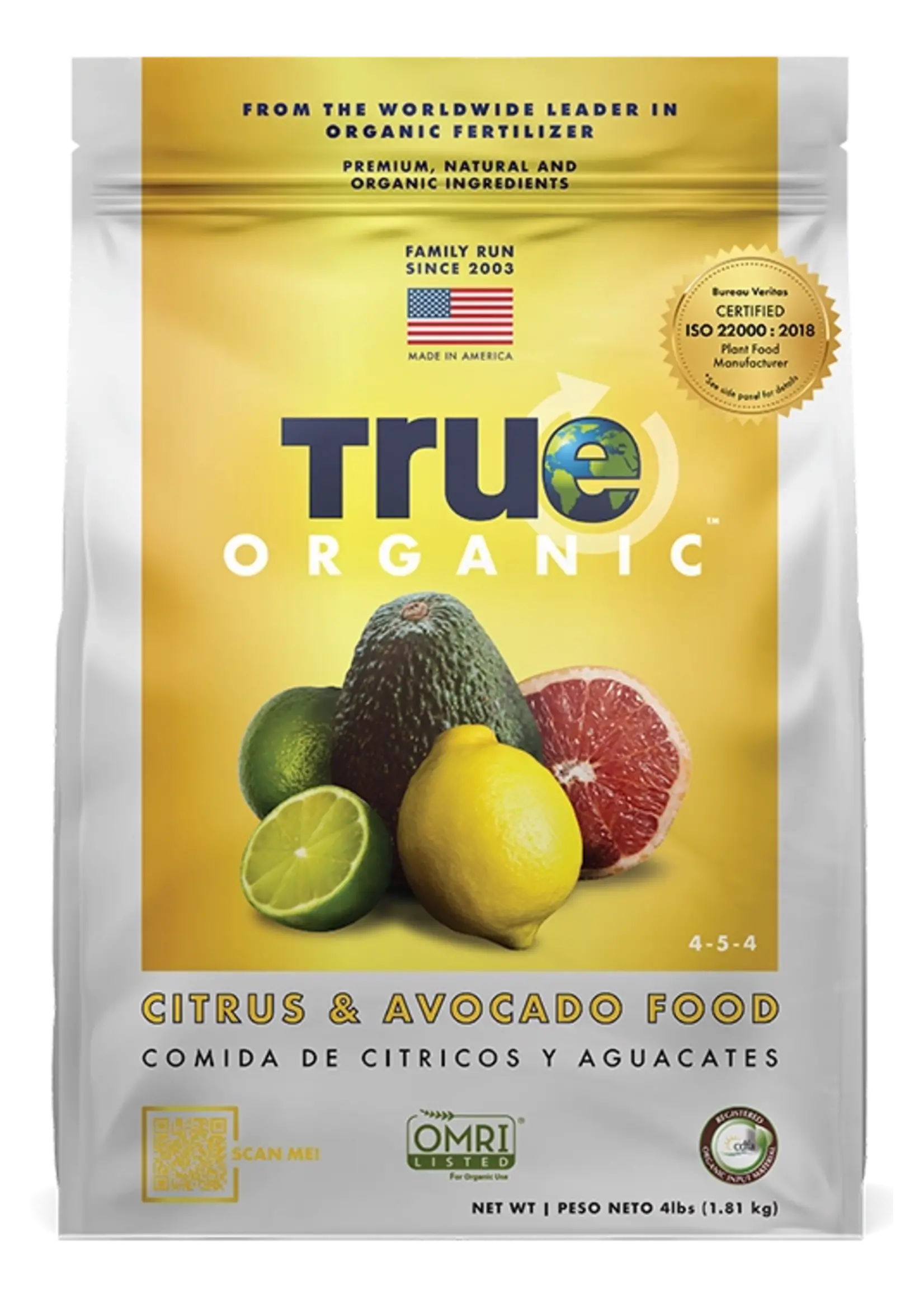 True Organic True Organic Citrus & Avocado Food (4-5-4)