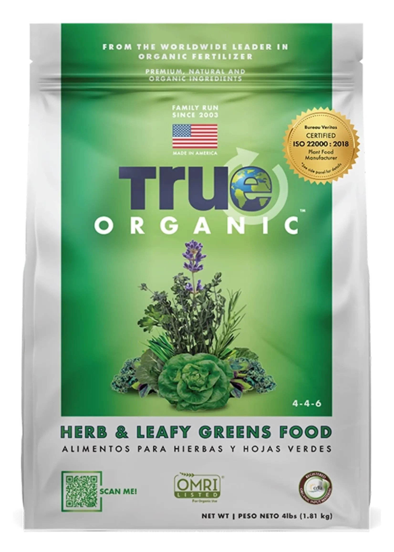 True Organic True Organic Herbs & Leafy Greens Plant Food (4-4-6) 4LB