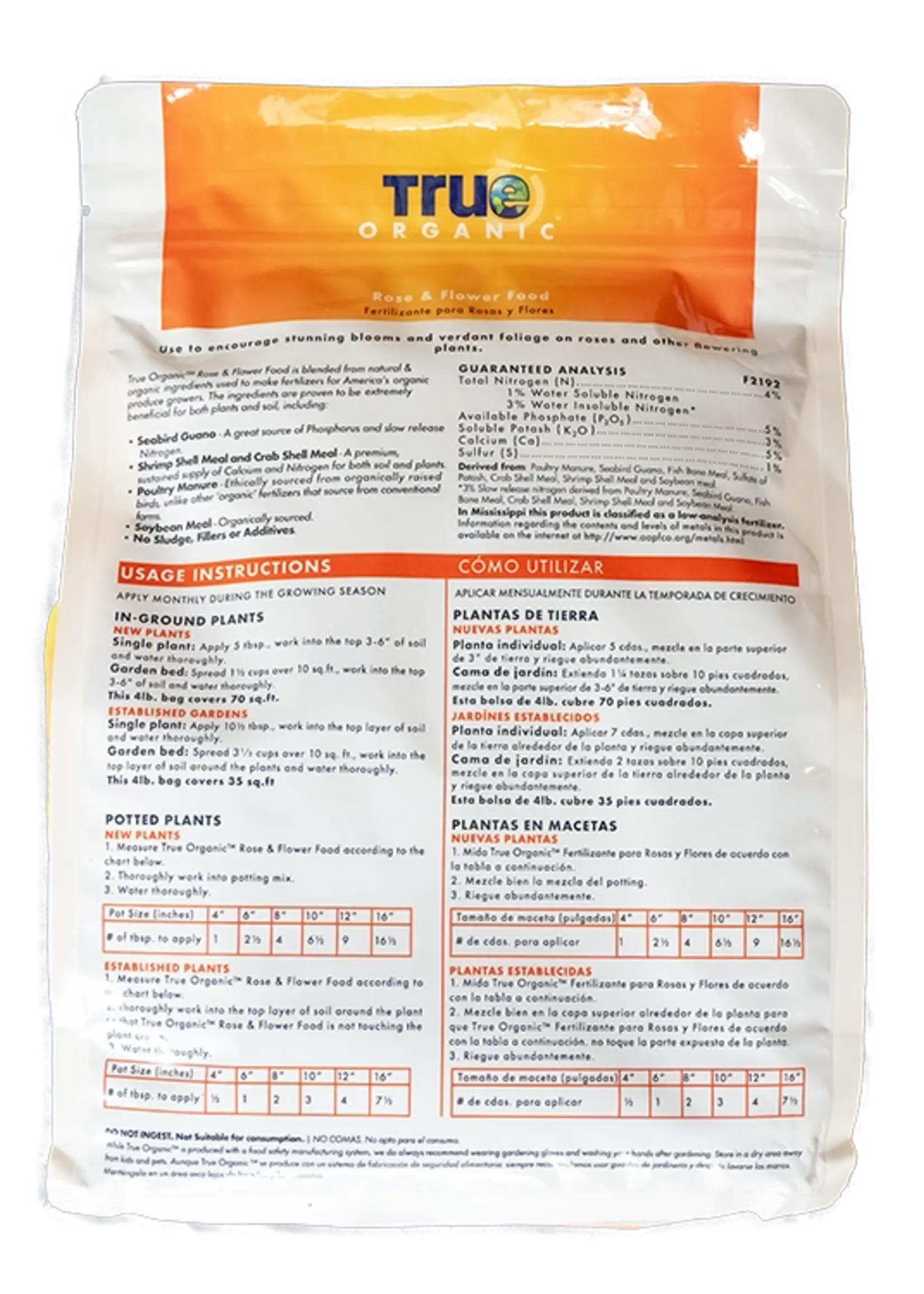 True Organic True Organic Rose & Flower Food (4-5-3)