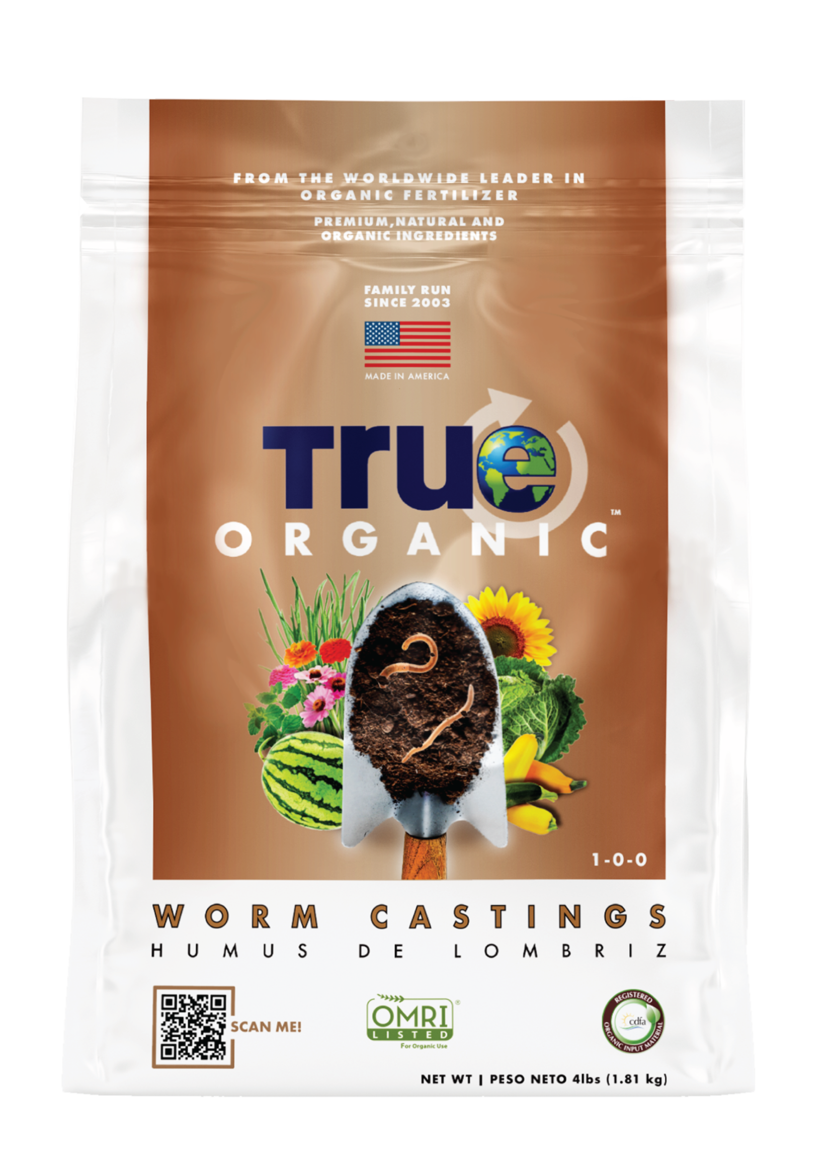 True Organic True Organic Worm Castings 4LB