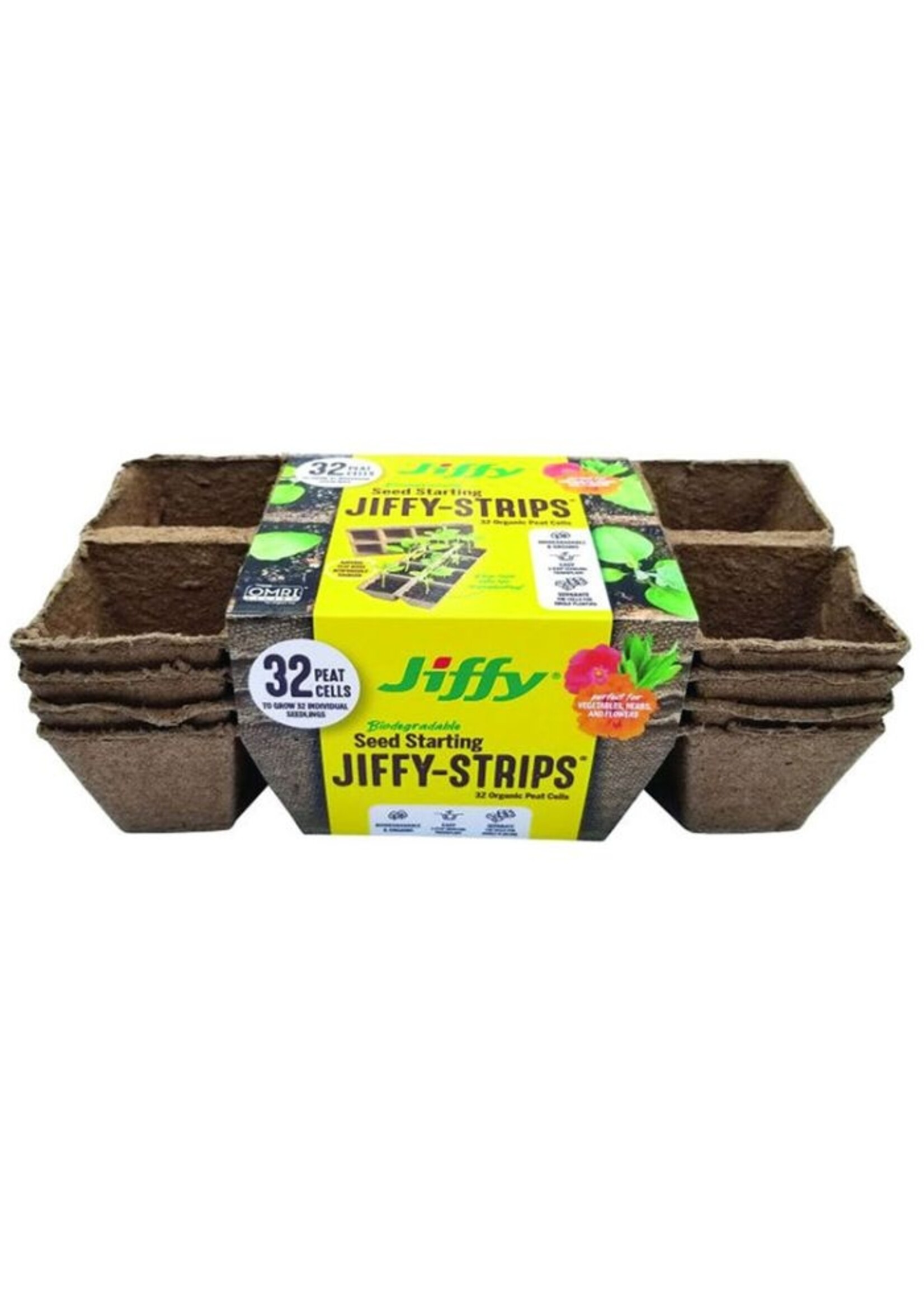 Jiffy Jiffy 2.5 Inch Peat Strips 32 Peat Pots