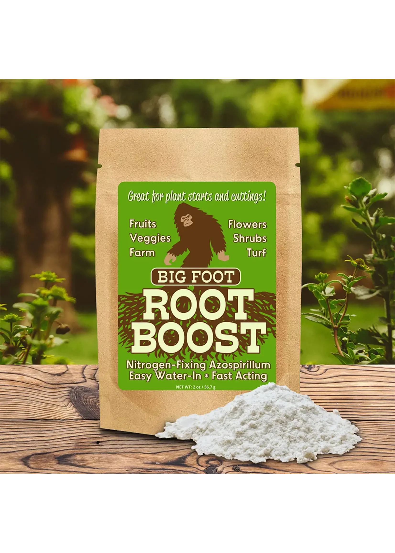 Big Foot Mycorrhizae Big Foot™ Root Boost Nitrogen-Fixing Azospirillum - 5oz - Great for Fruits, Veggies, Flowers, Shrubs, Turf and Farm
