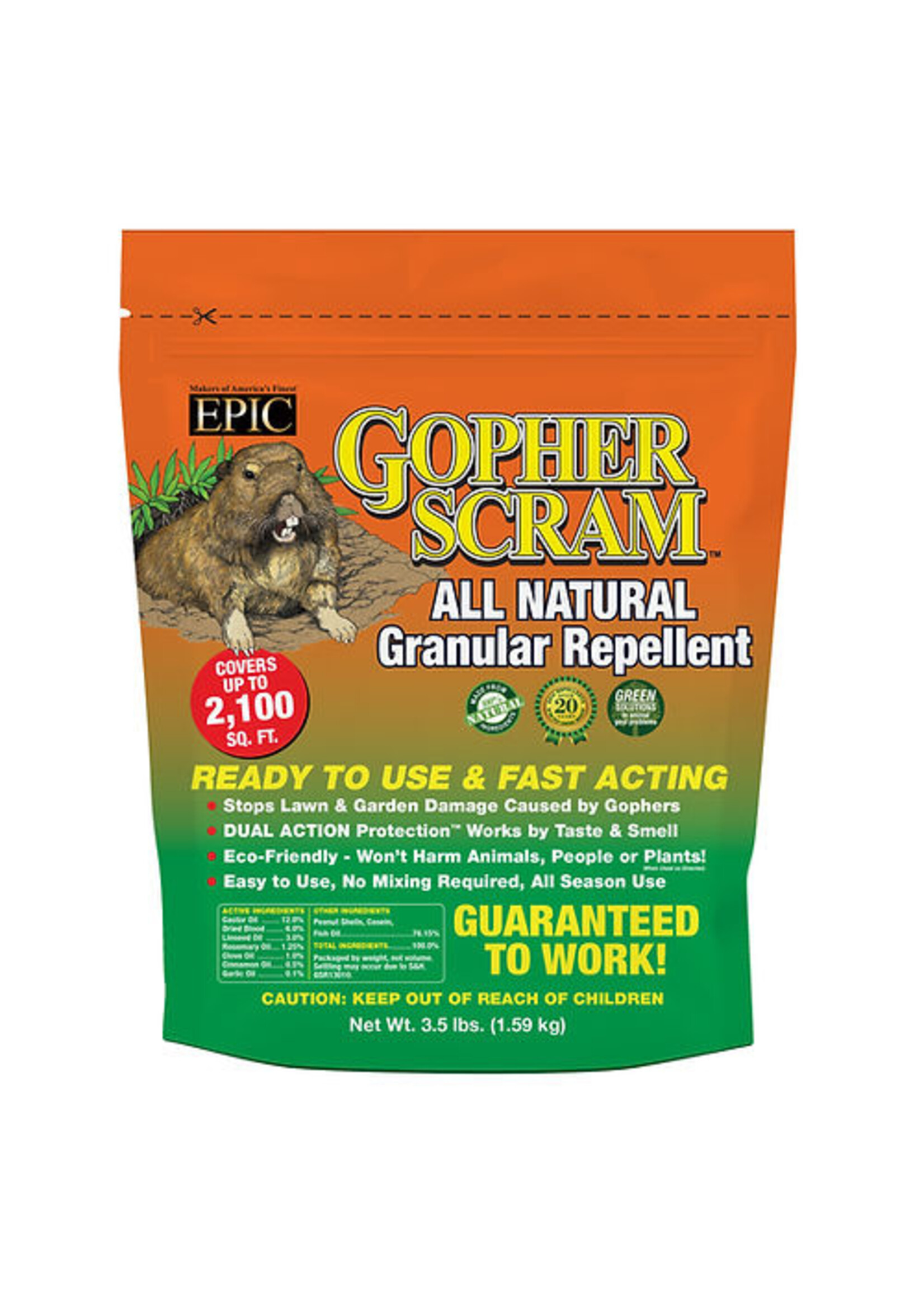 EPIC Epic Gopher Scram Resealable Bag 3.5 lbs