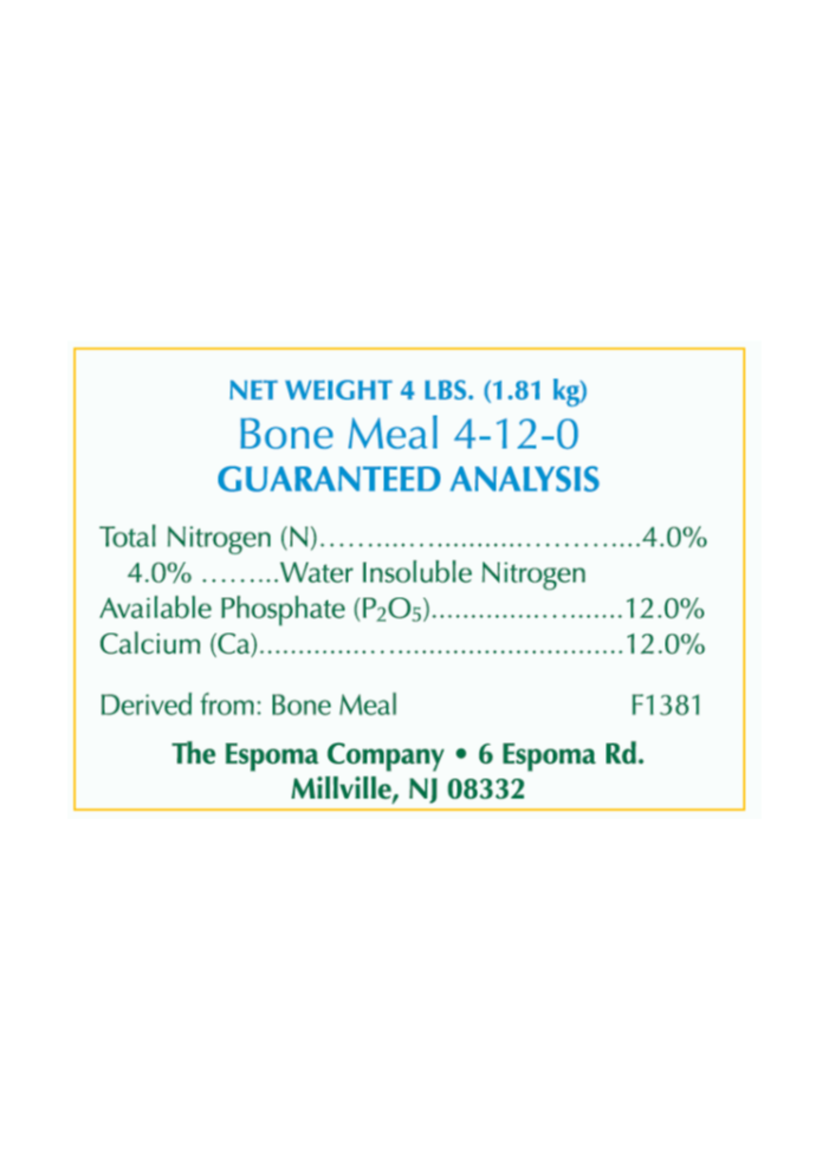 Espoma Espoma Bone Meal 4-12-0