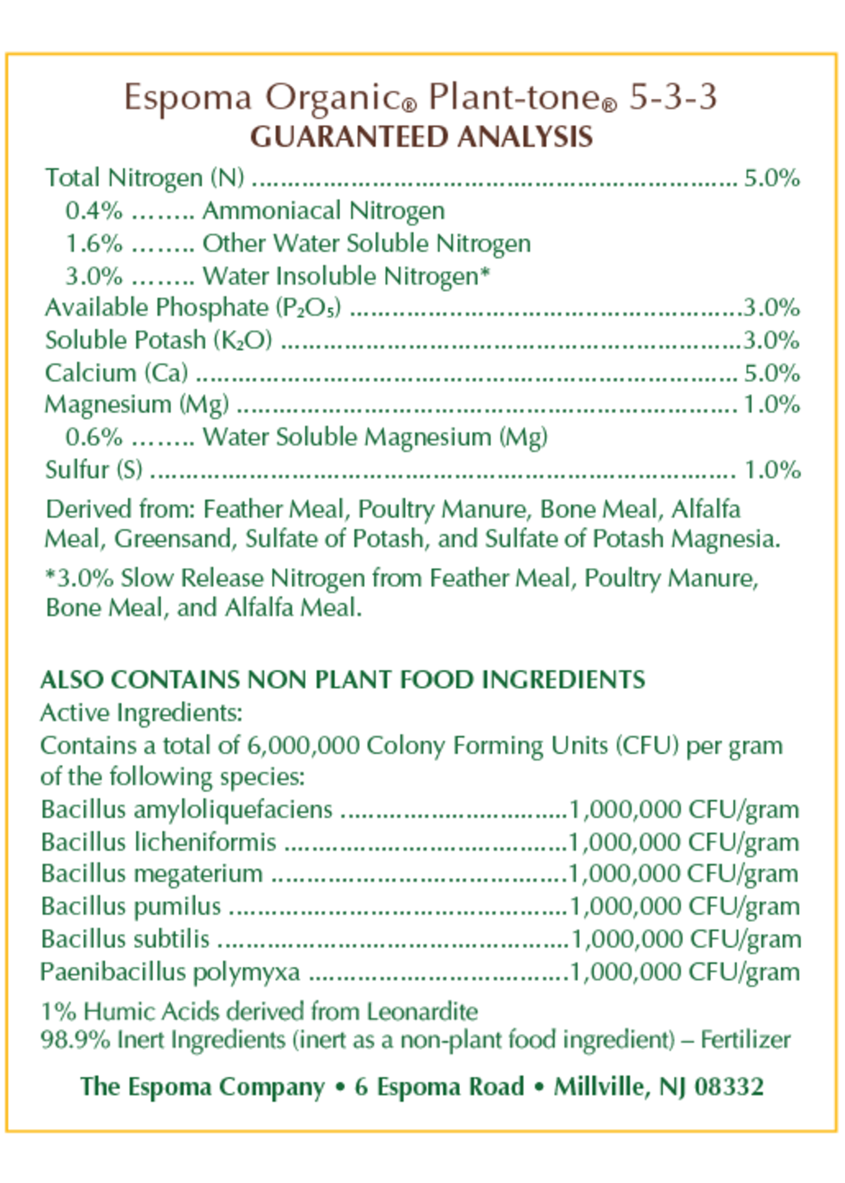 Espoma Espoma Plant-Tone All Purpose Plant Food