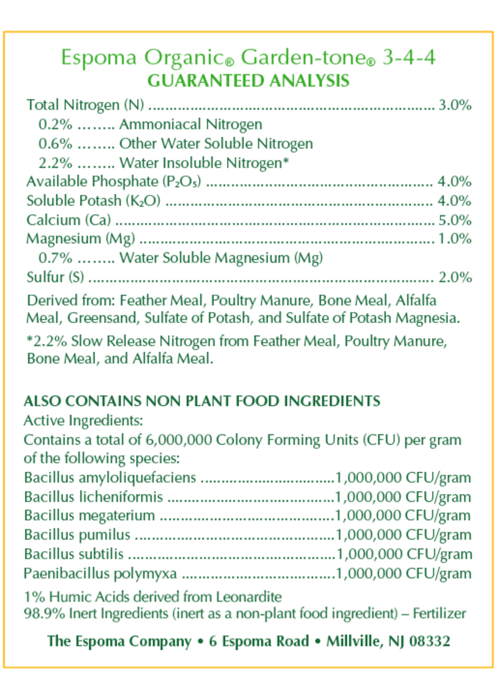 Espoma Espoma Garden-Tone Herb & Vegetable Food