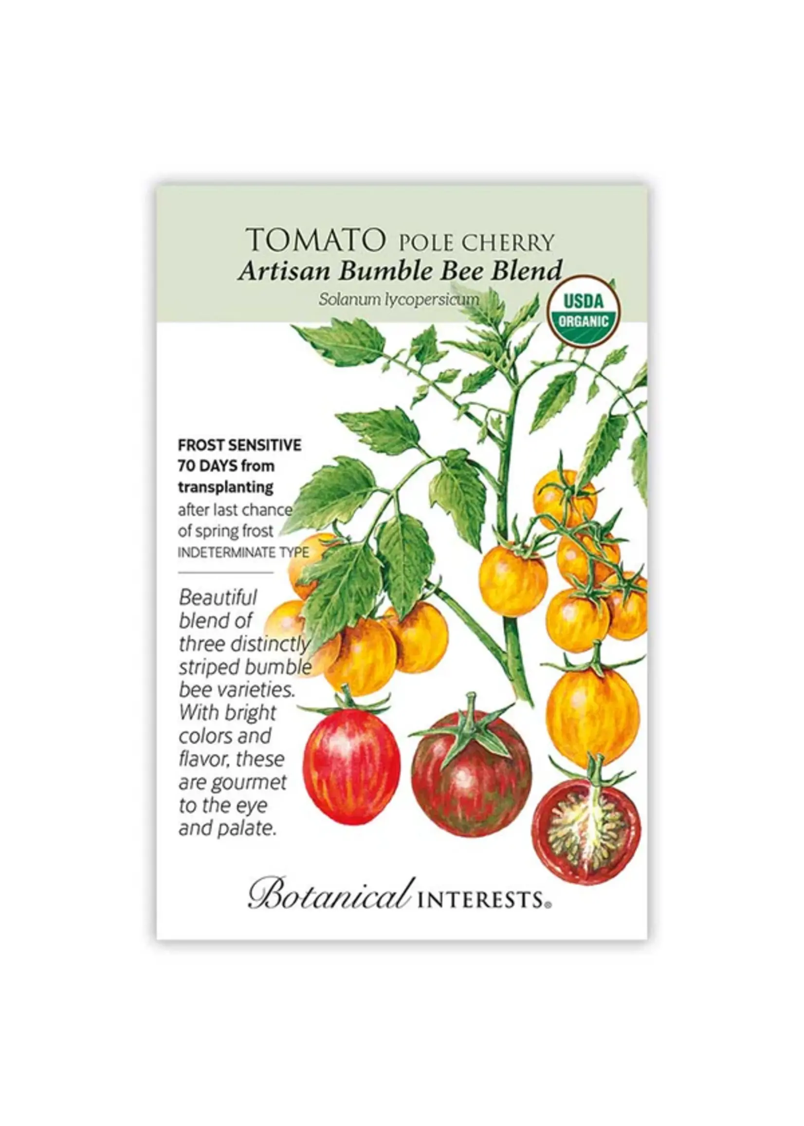 Botanical Interests Tomato Cherry Artisan Bumble Bee Blend Organic - 15 Seeds