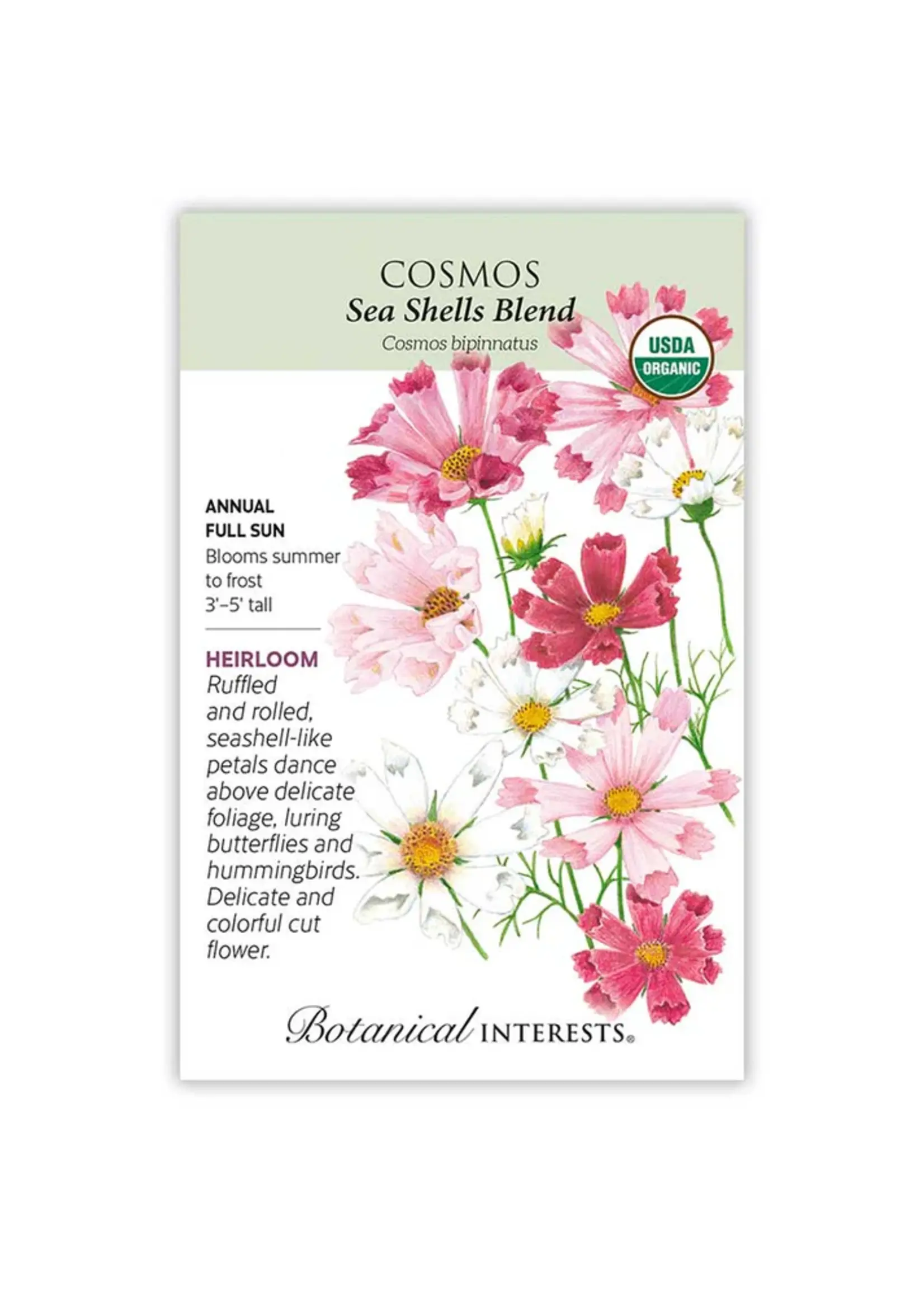 Botanical Interests Cosmos Sea Shells Blend Organic