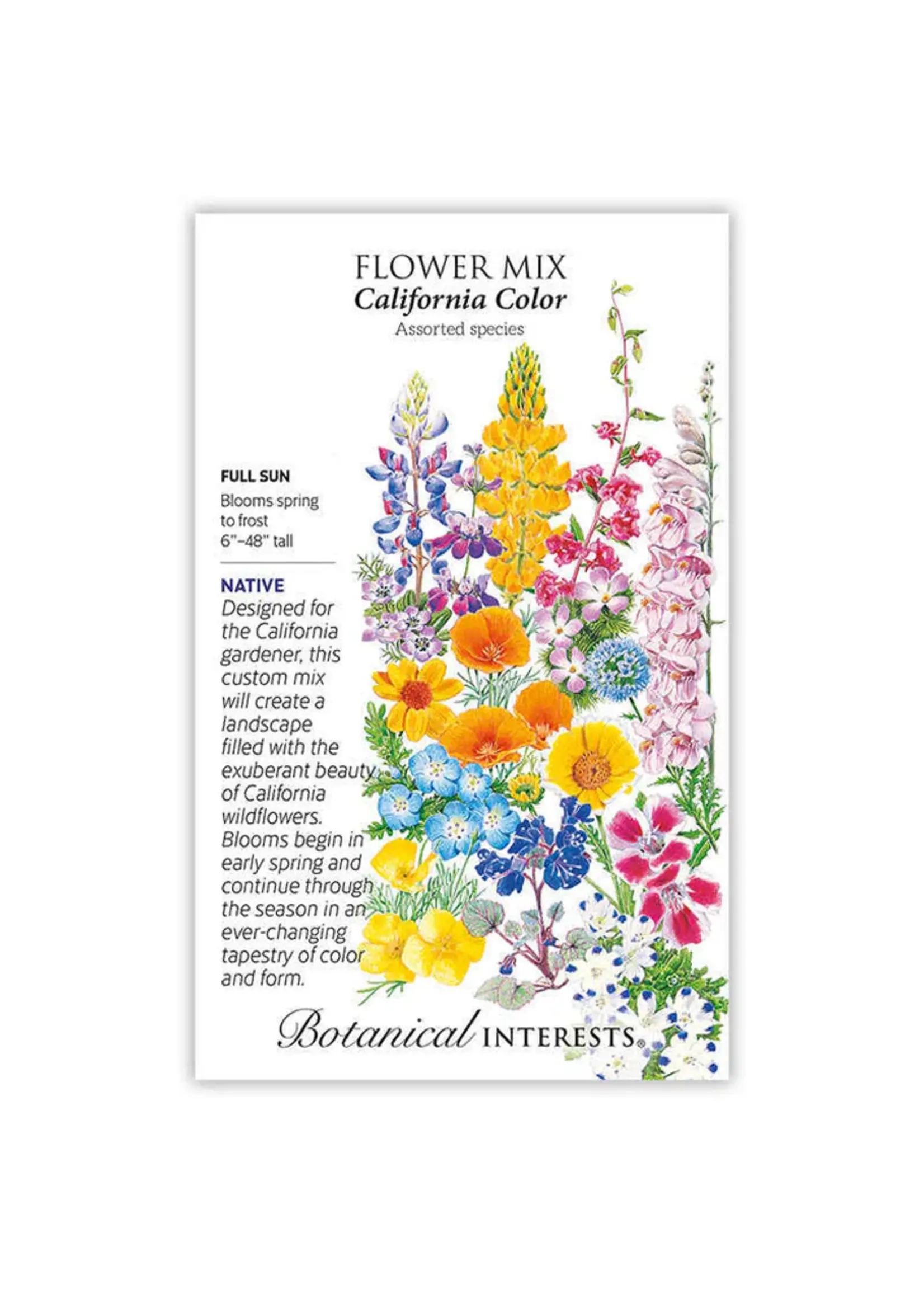 Botanical Interests Flower Mix California Color