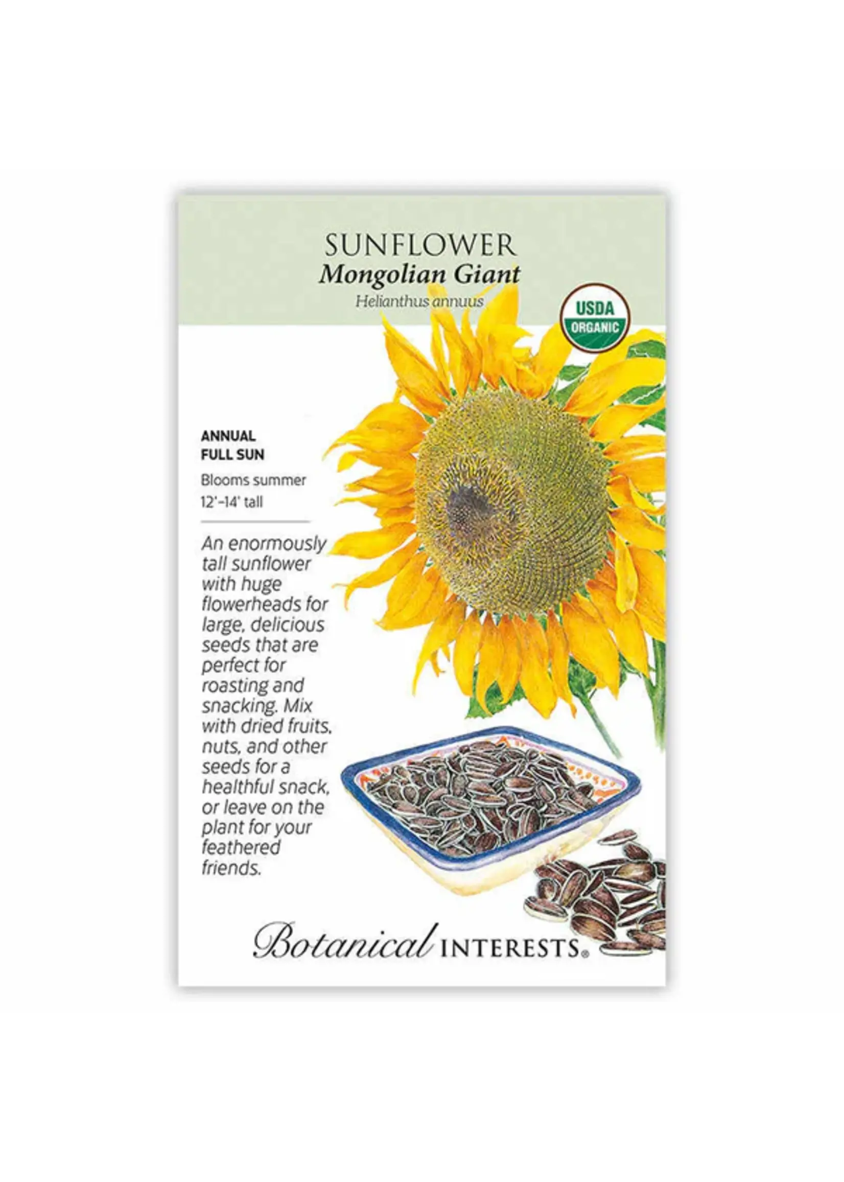 Botanical Interests Sunflower Mongolian Giant Organic