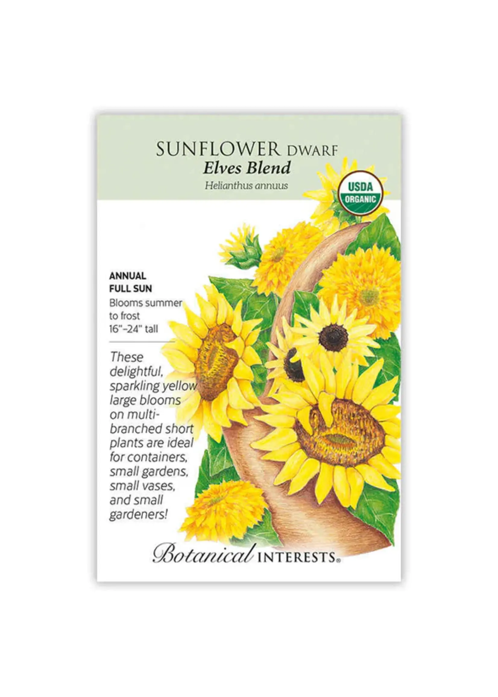 Botanical Interests Sunflower Dwf Elves Blend Organic