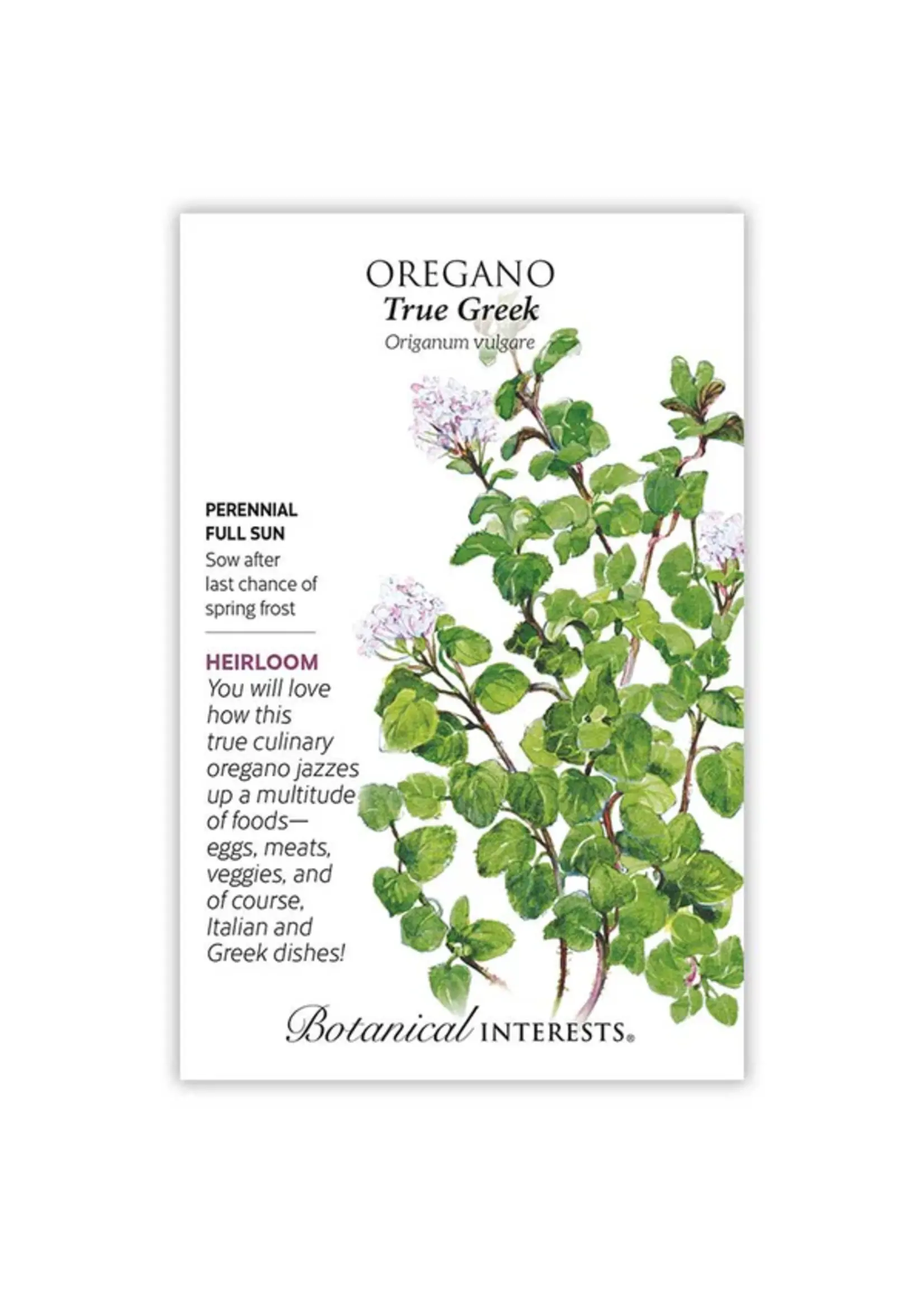 Botanical Interests Oregano True Greek