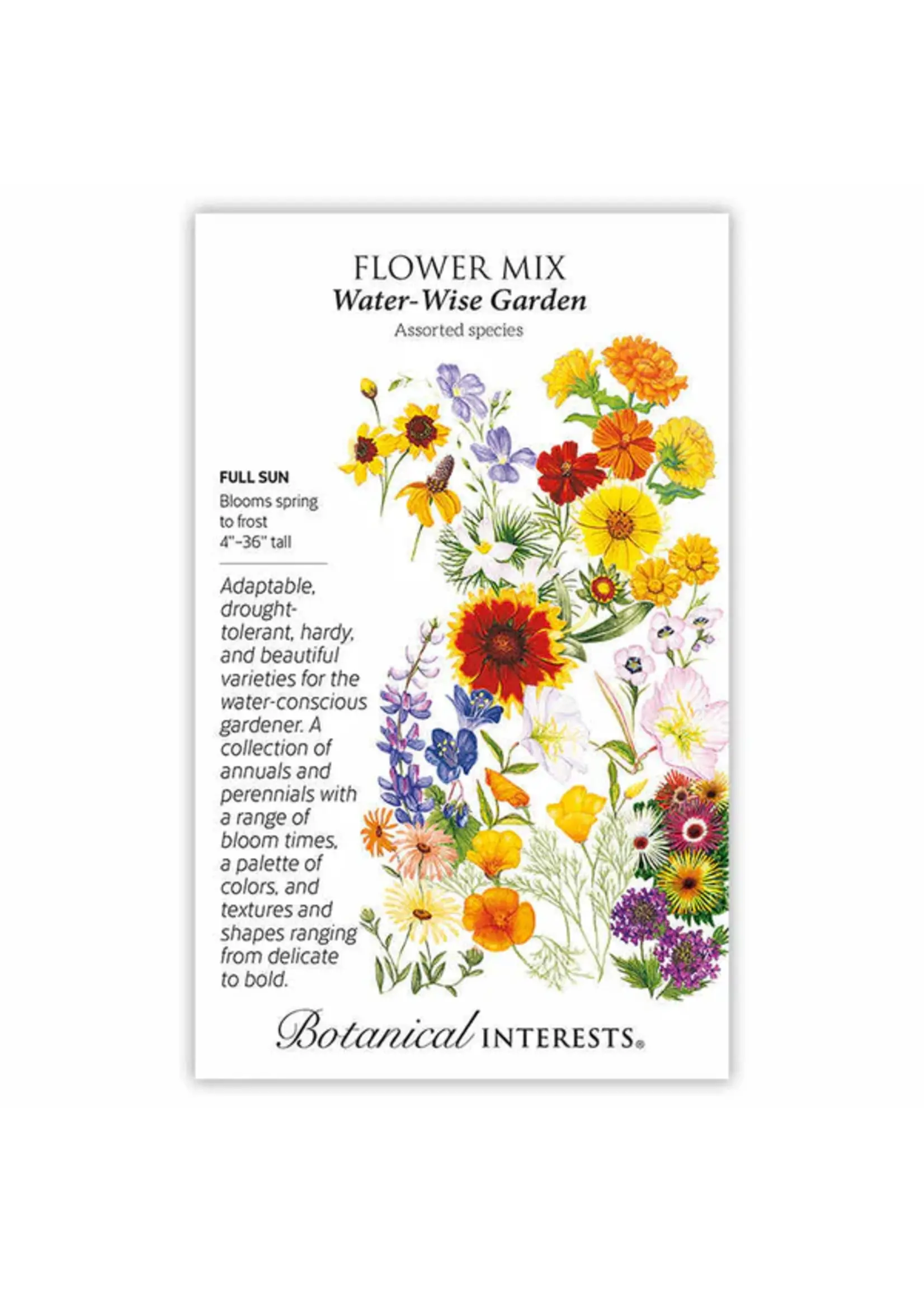 Botanical Interests Flower Mix Water-Wise Garden