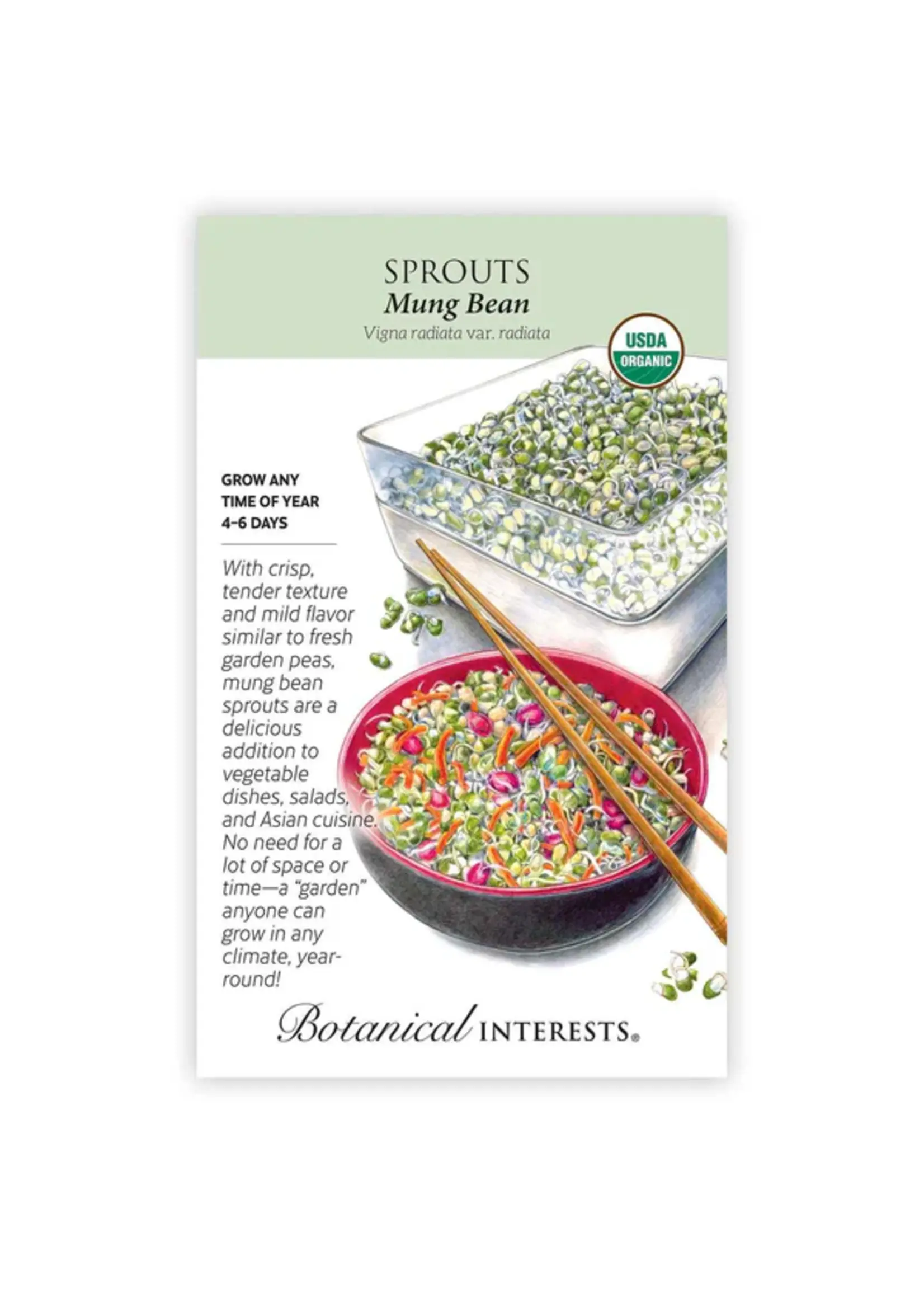 Botanical Interests Sprouts Mung Bean Organic