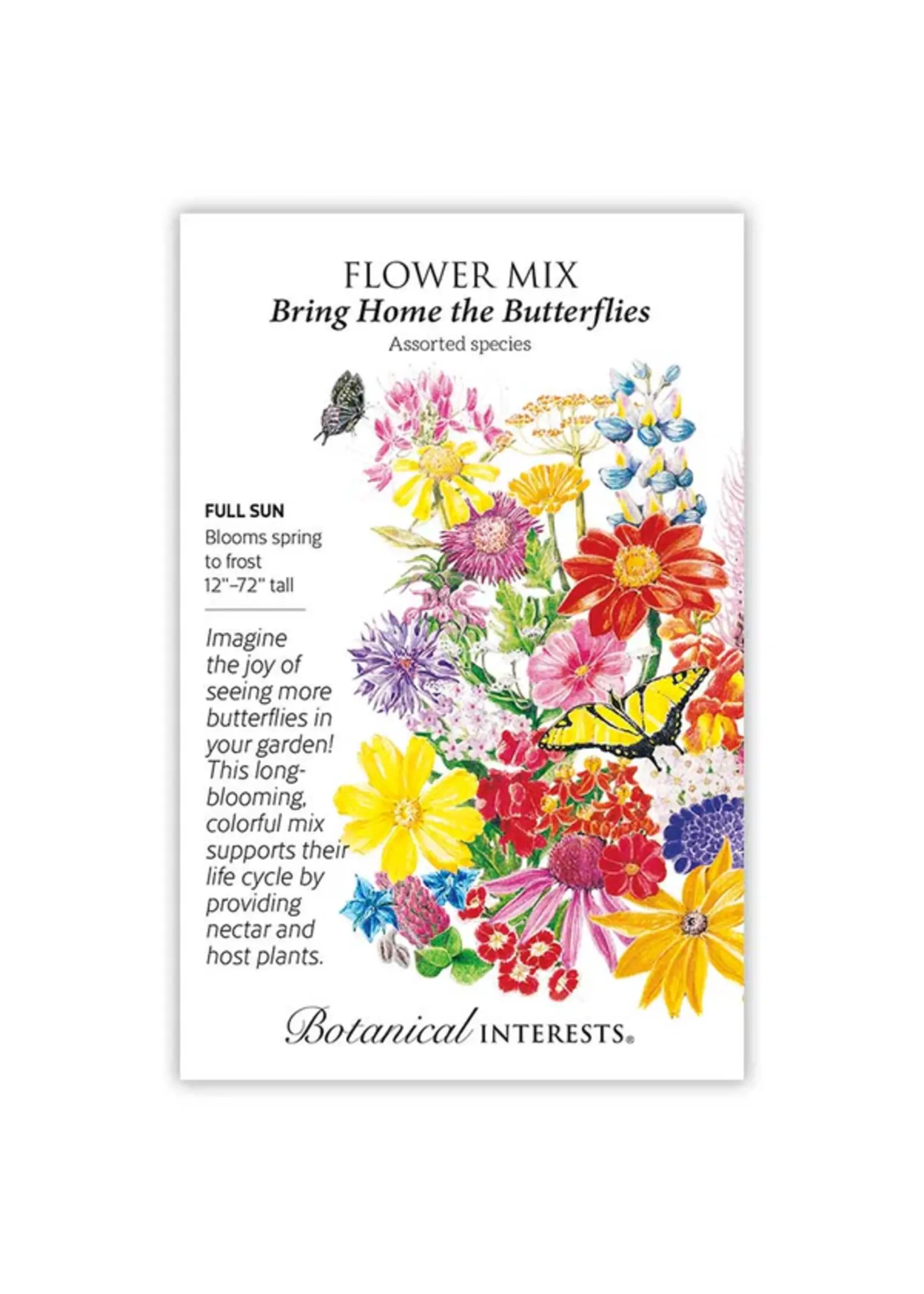 Botanical Interests Flower Mix Bring Home the Butterflies