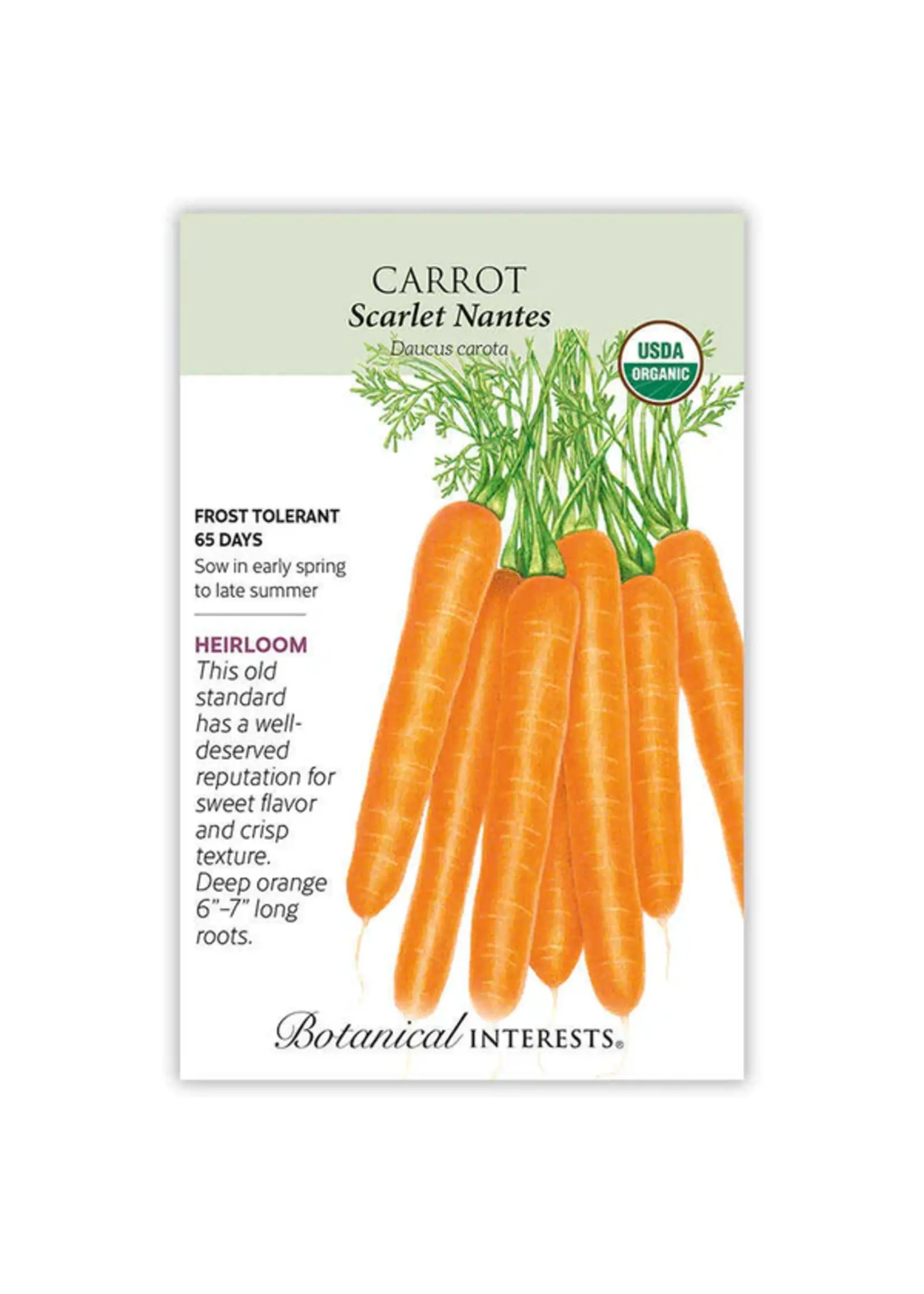 Botanical Interests Carrot Scarlet Nantes Organic