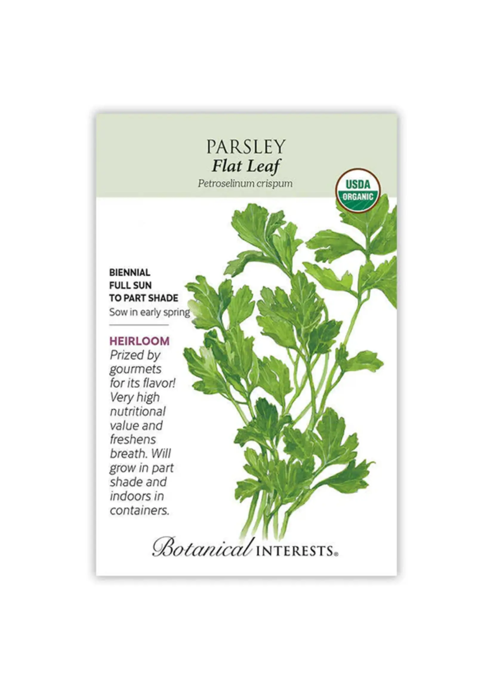 Botanical Interests Parsley Italian Giant Organic