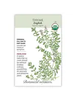 Botanical Interests Thyme English Organic