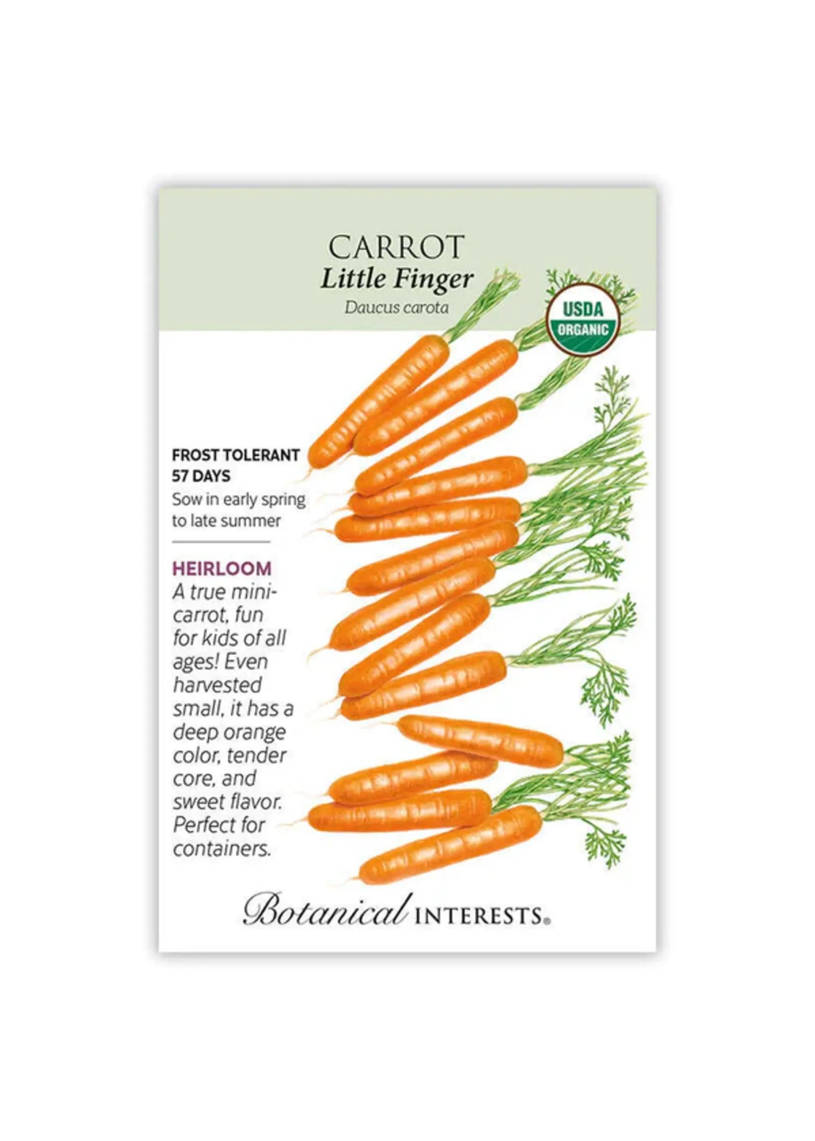 Botanical Interests Carrot Little Finger Organic