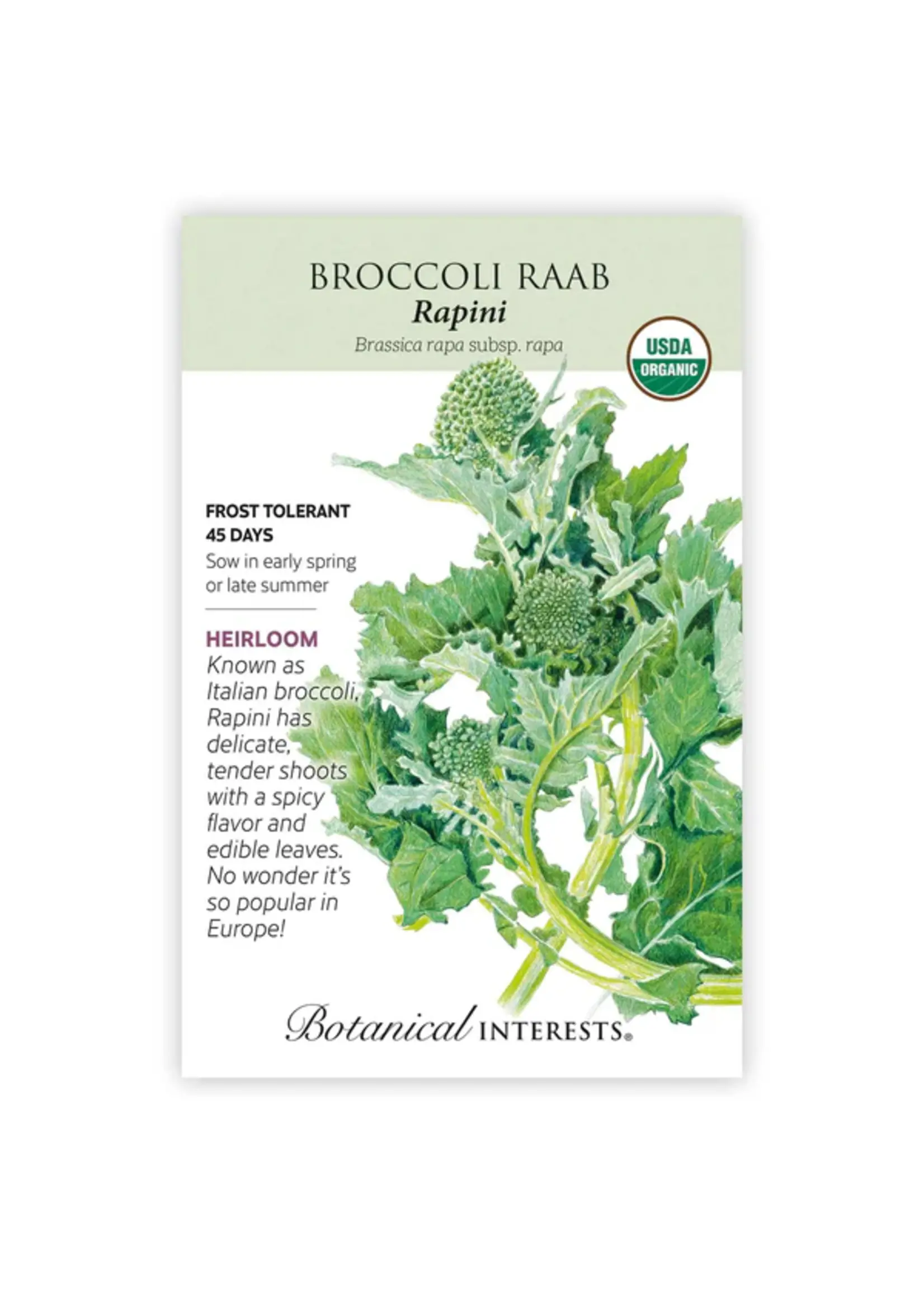 Botanical Interests Broccoli Raab Rapini Organic
