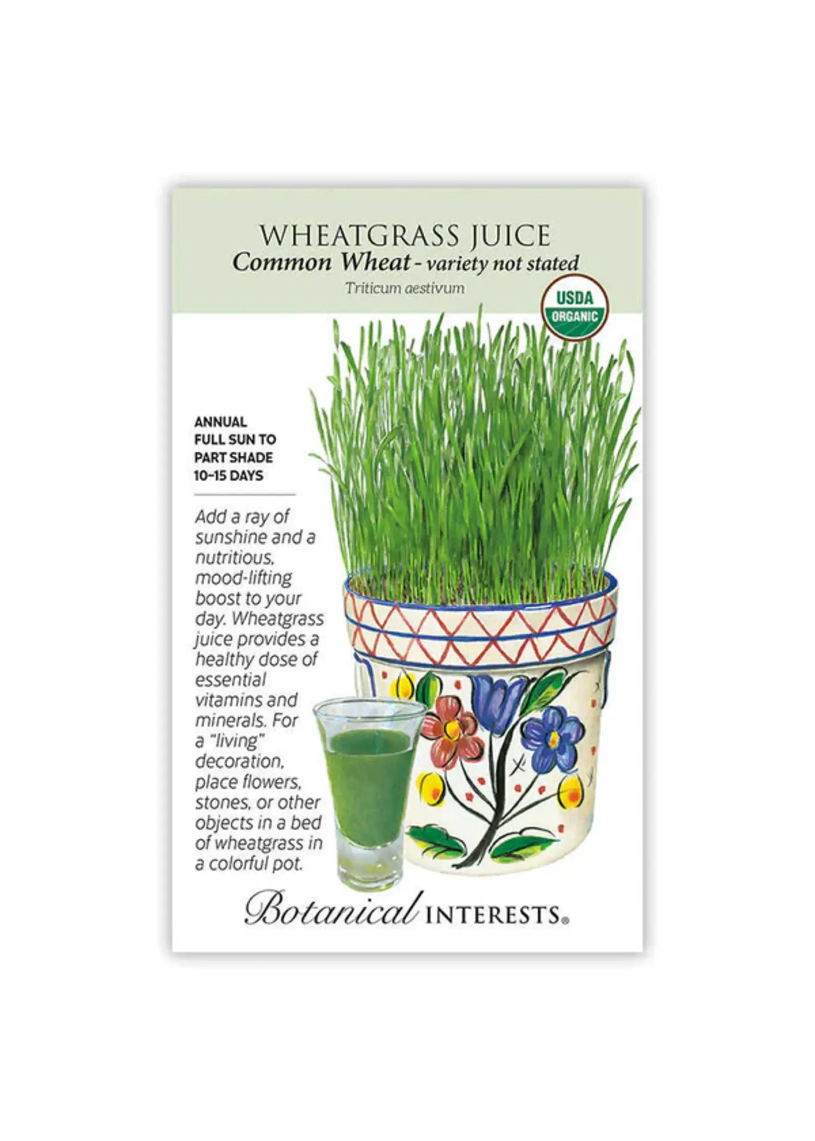 Botanical Interests Wheatgrass Organic