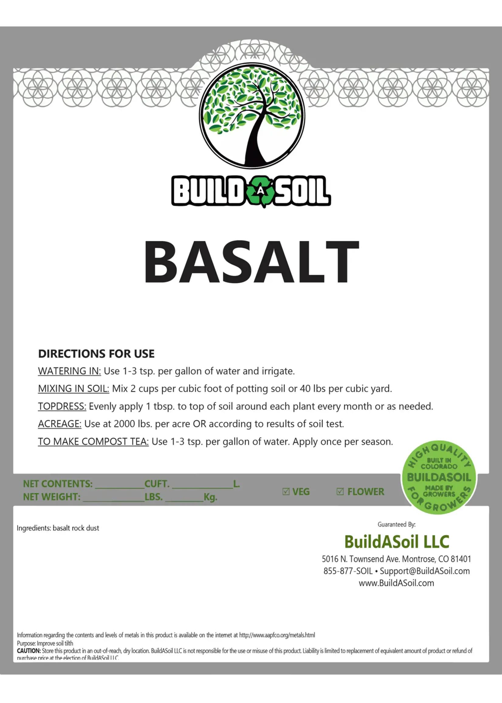 Build-A-Soil Build-A-Soil Basalt Rock Dust Soil Amendment