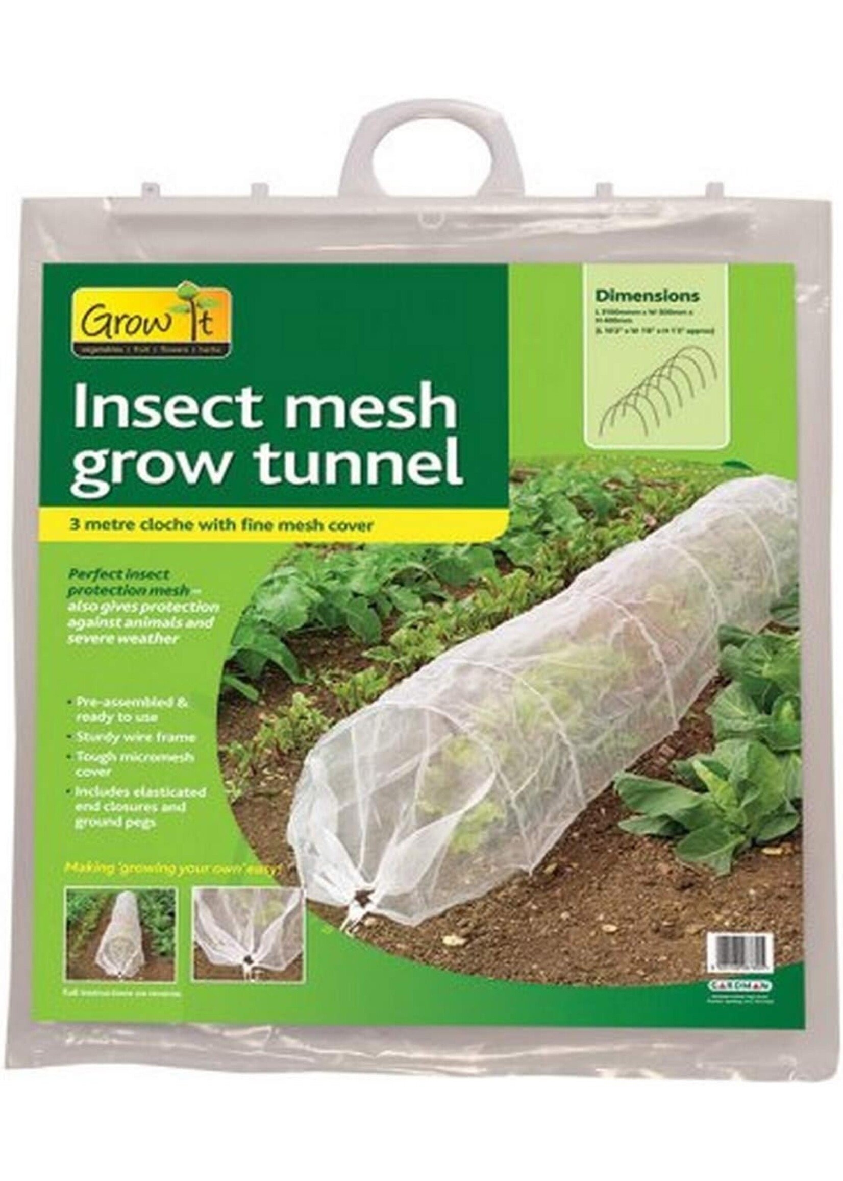 Gardman Gardman Insect Mesh Screen Grow Tunnel 18 inch  x 10FT