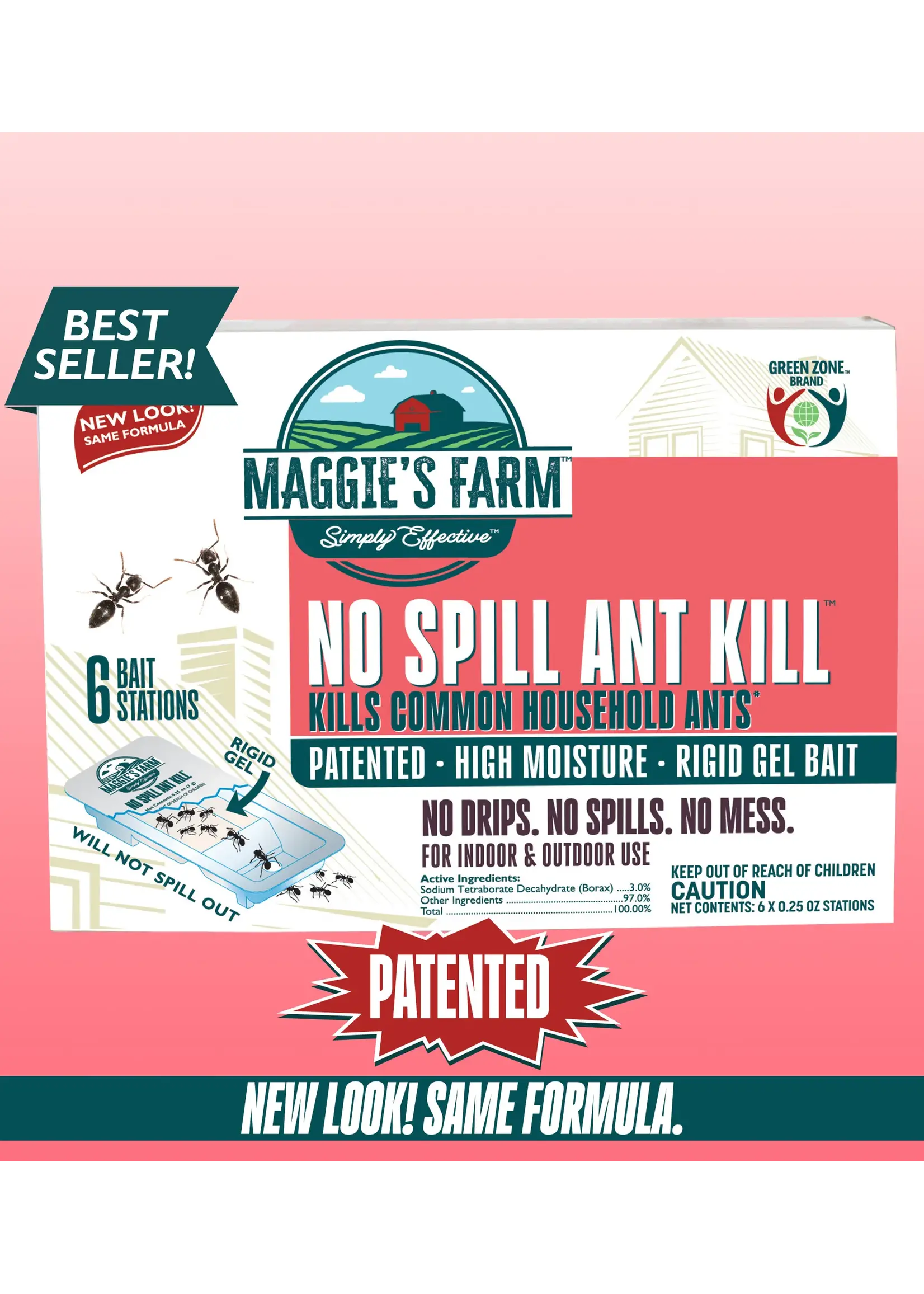 Maggies Farm Maggie's Farm Simply Effective No Spill Ant Kill Bait Station 6 Pack
