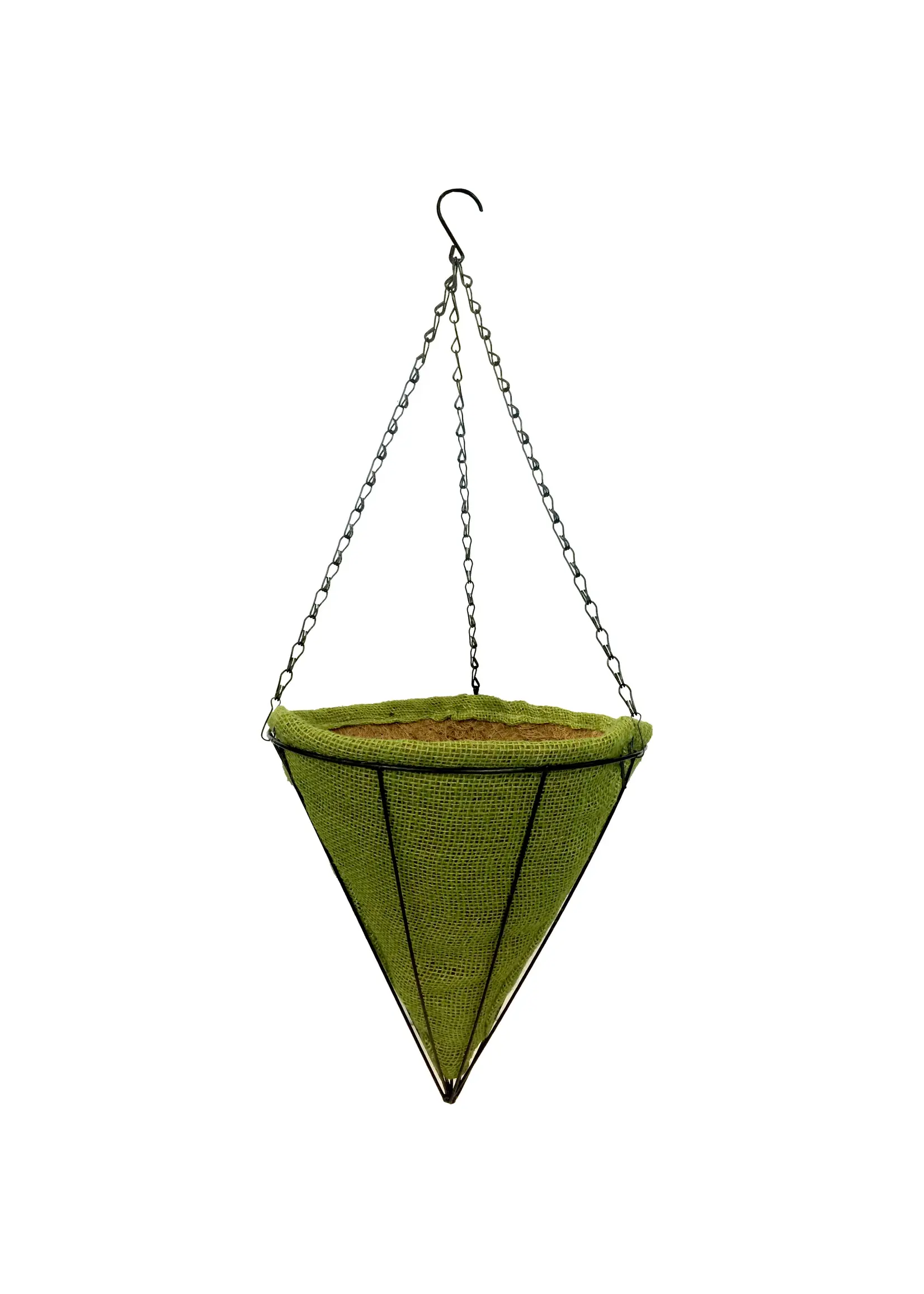 Gardener Select Hanging Basket Jute Cone 12 Inch Green