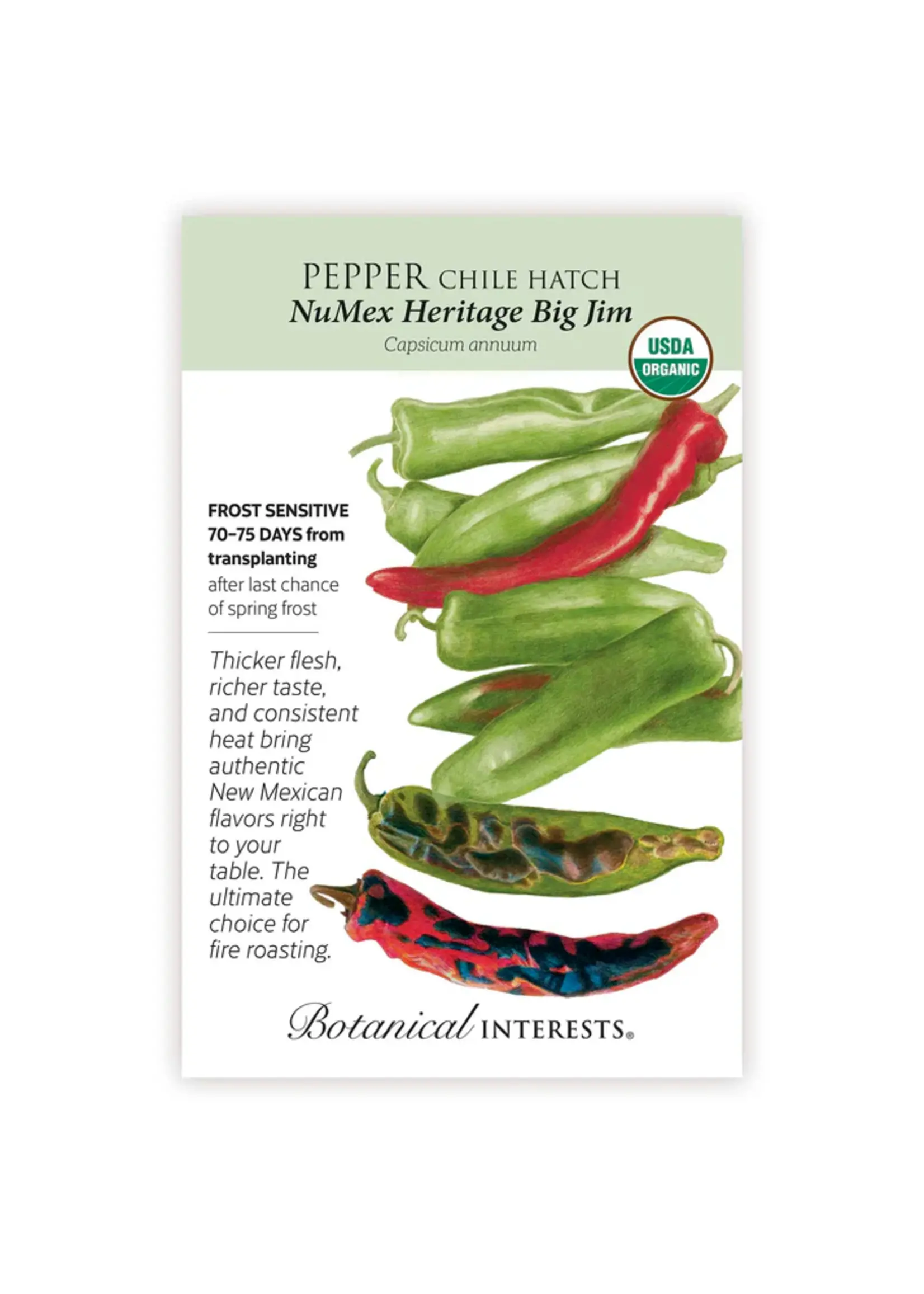 Botanical Interests Pepper Chile Hatch NuMex Heritage Big Jim Organic